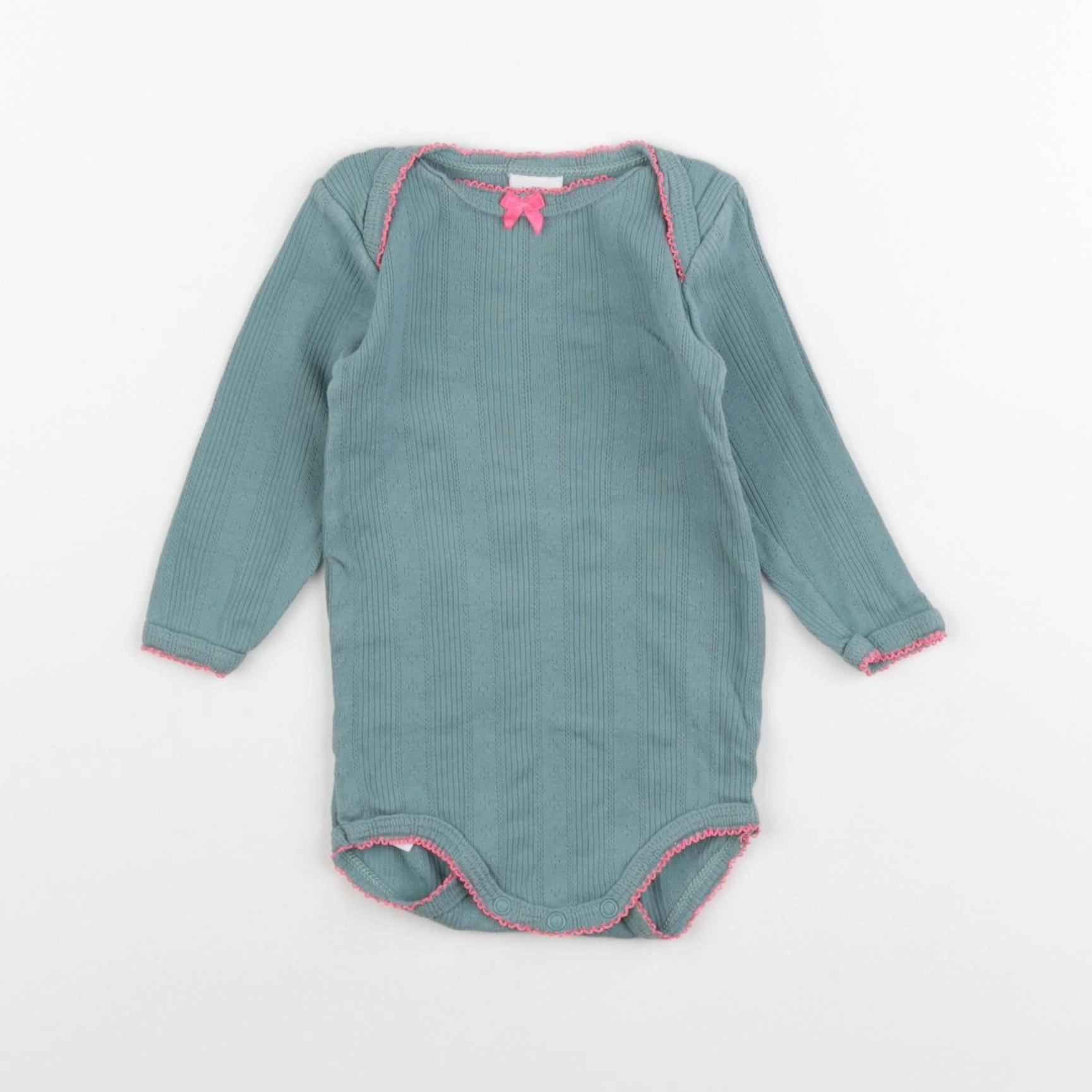 Petit Bateau - body vert - 6 mois