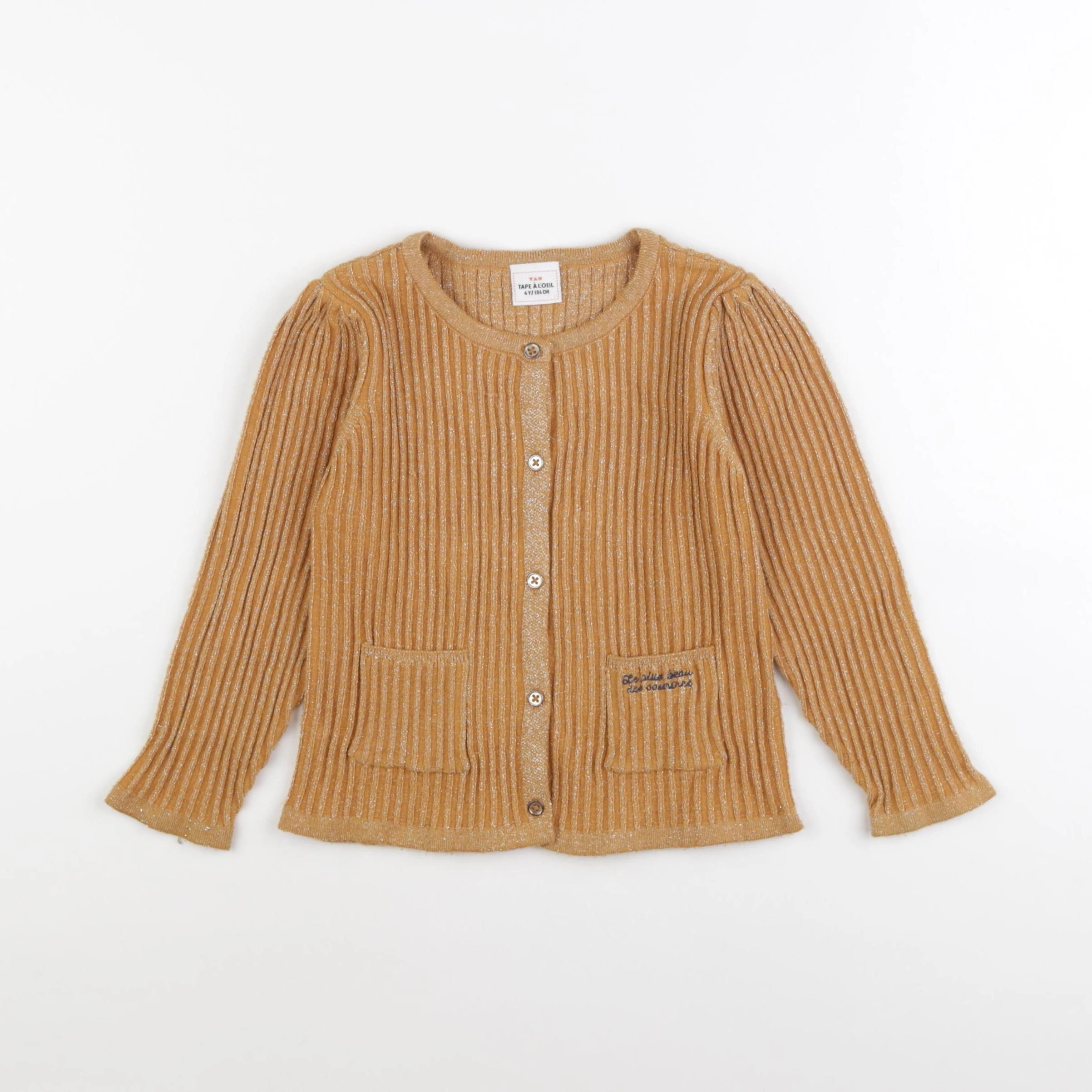 Tape à l'oeil - gilet marron, or - 4 ans