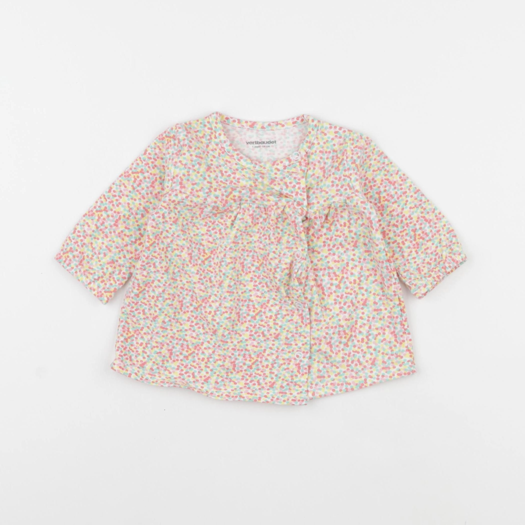 Vertbaudet - robe multicolore - 1 mois