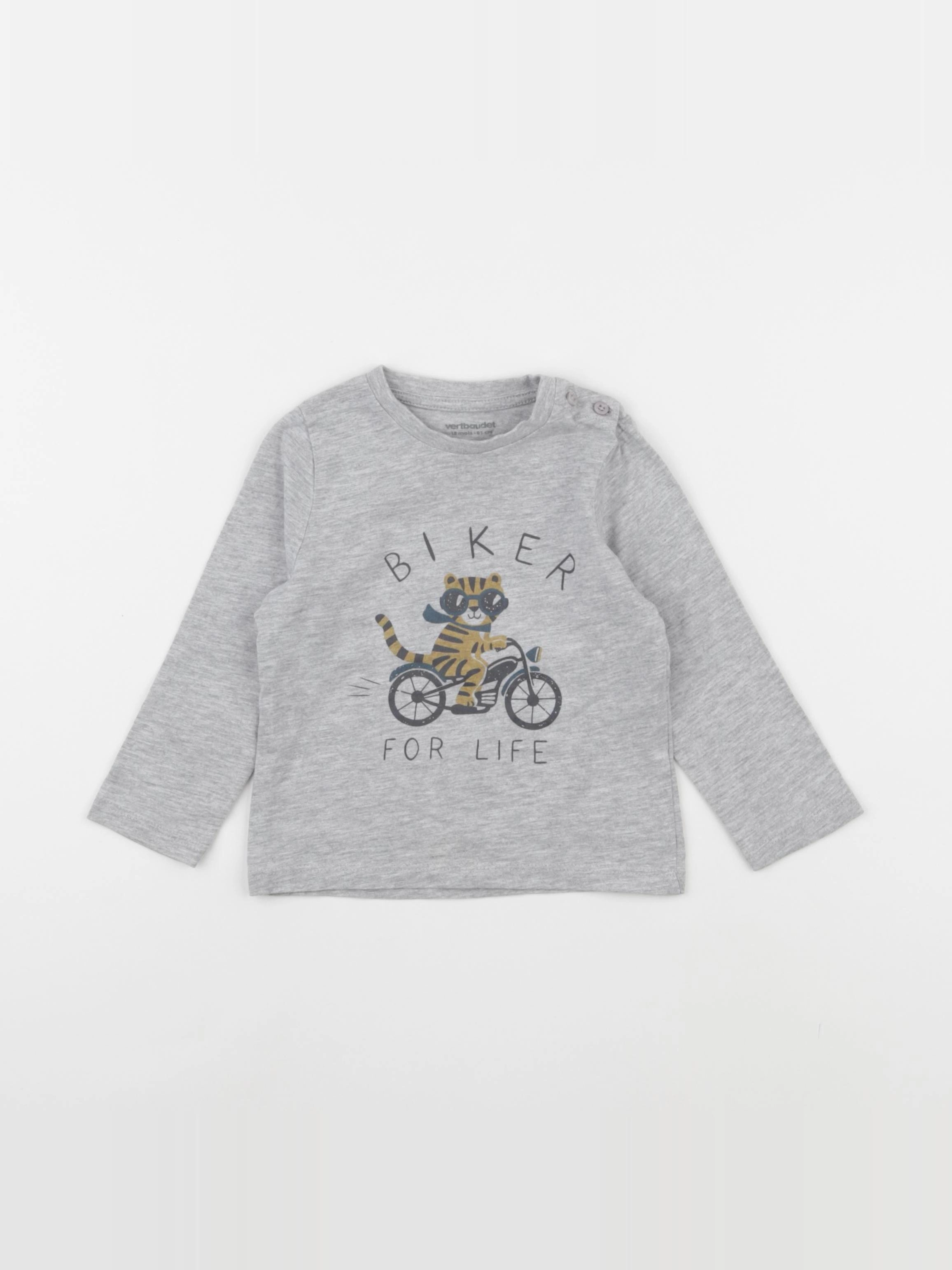 Vertbaudet - tee-shirt gris - 18 mois
