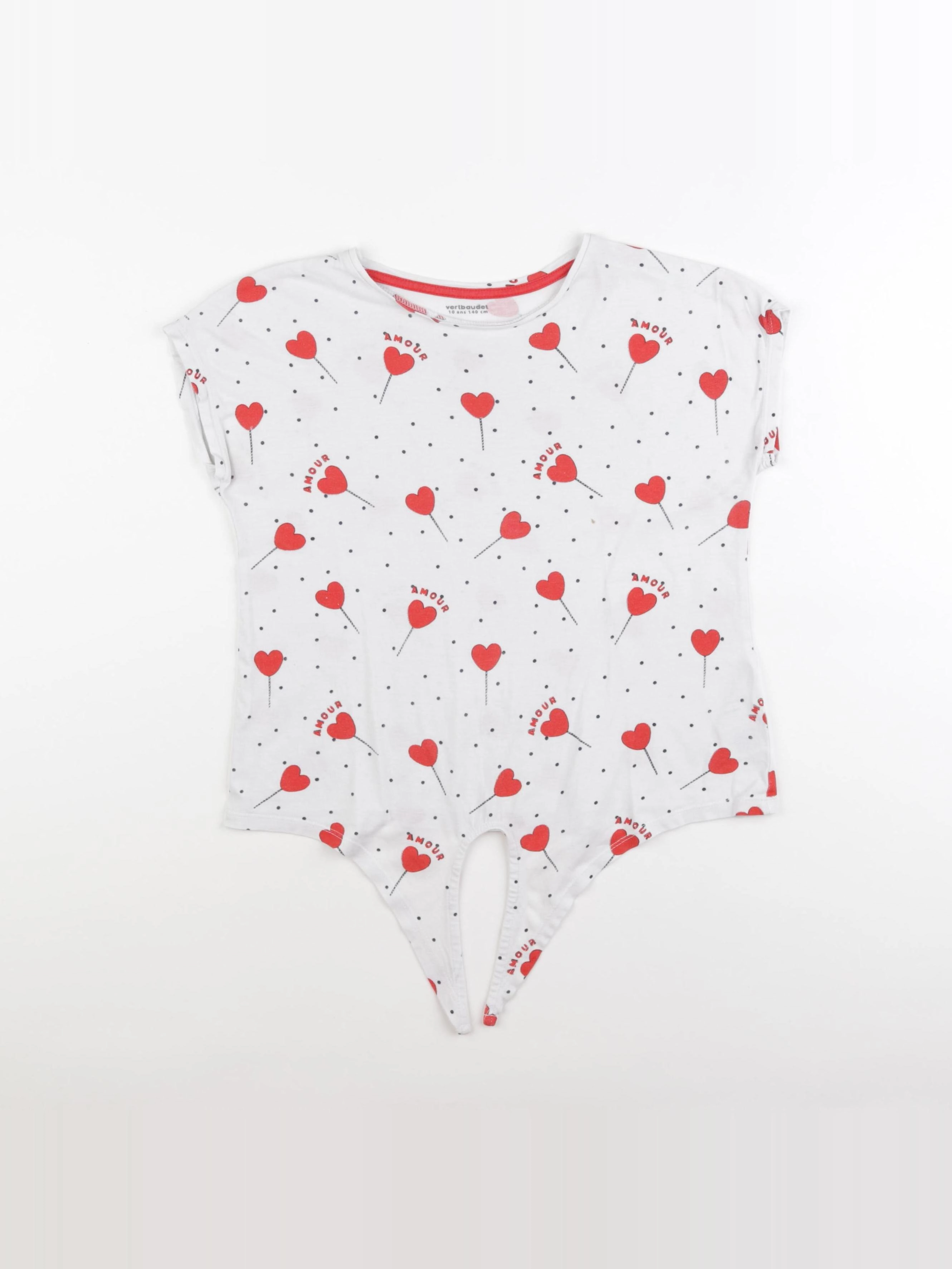 Vertbaudet - tee-shirt blanc - 10 ans