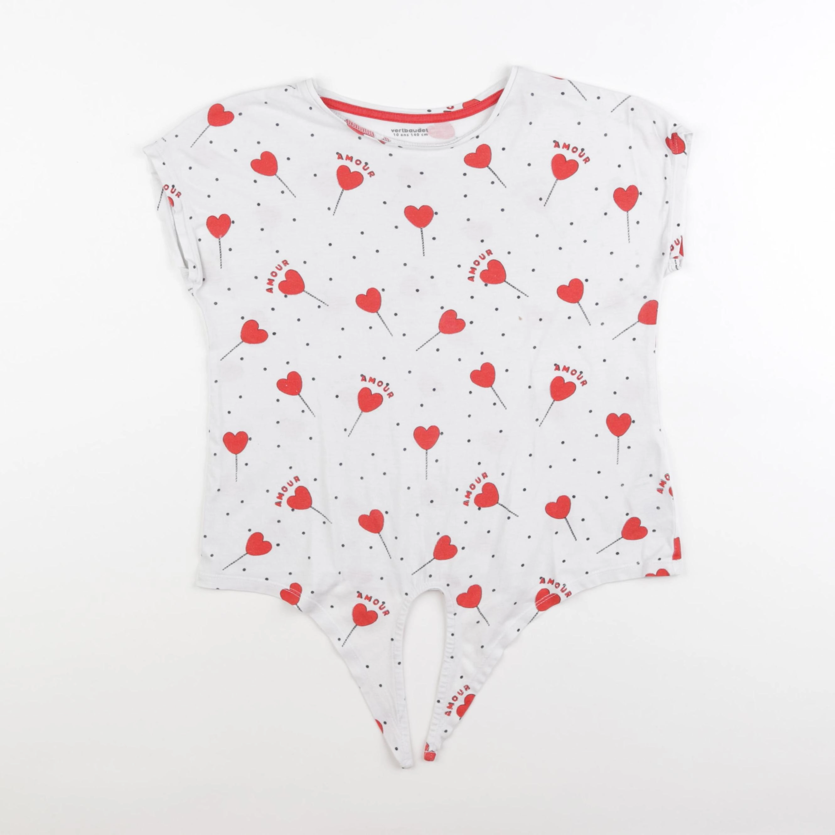 Vertbaudet - tee-shirt blanc - 10 ans