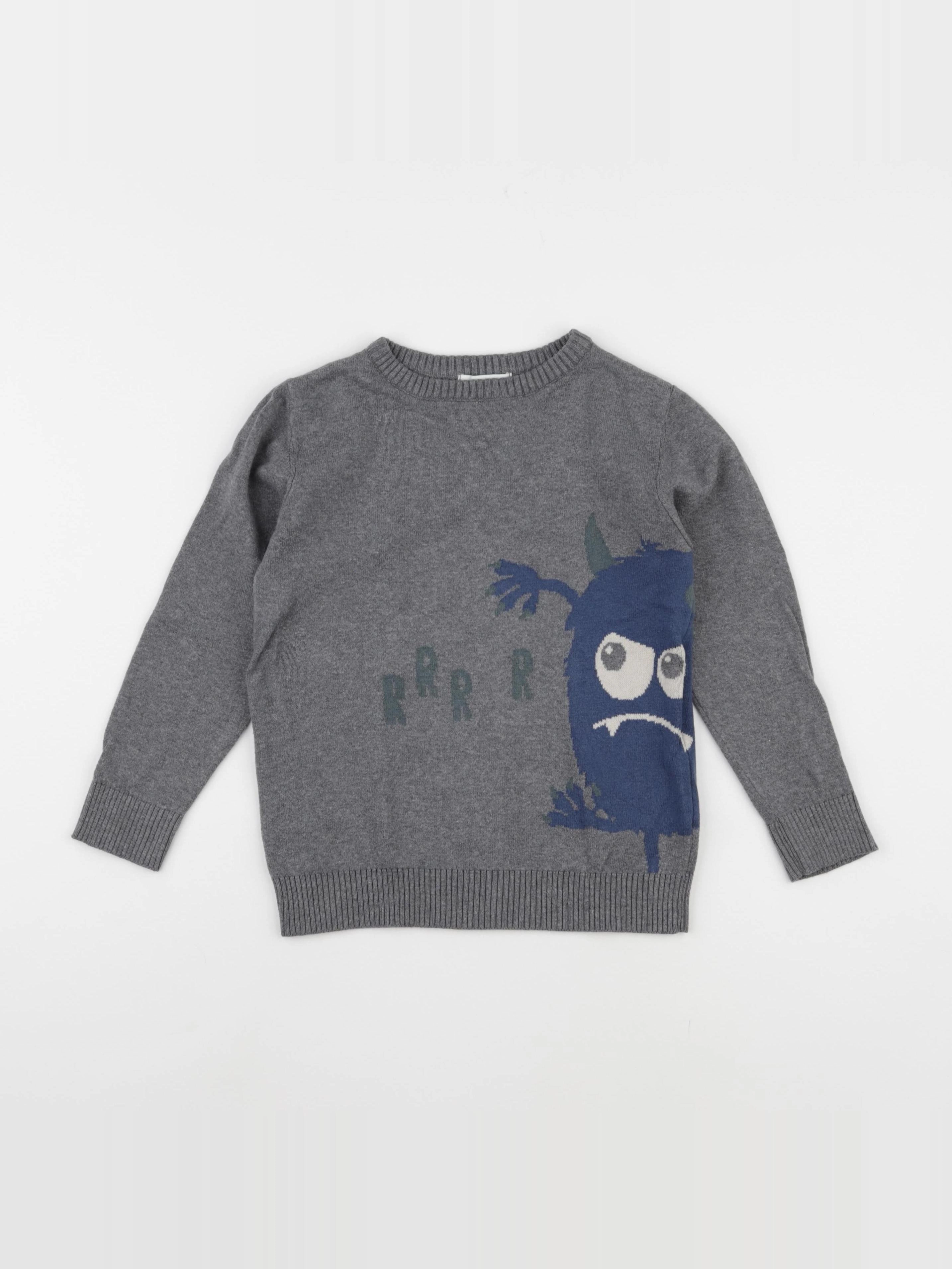 Vertbaudet - pull gris - 6 ans