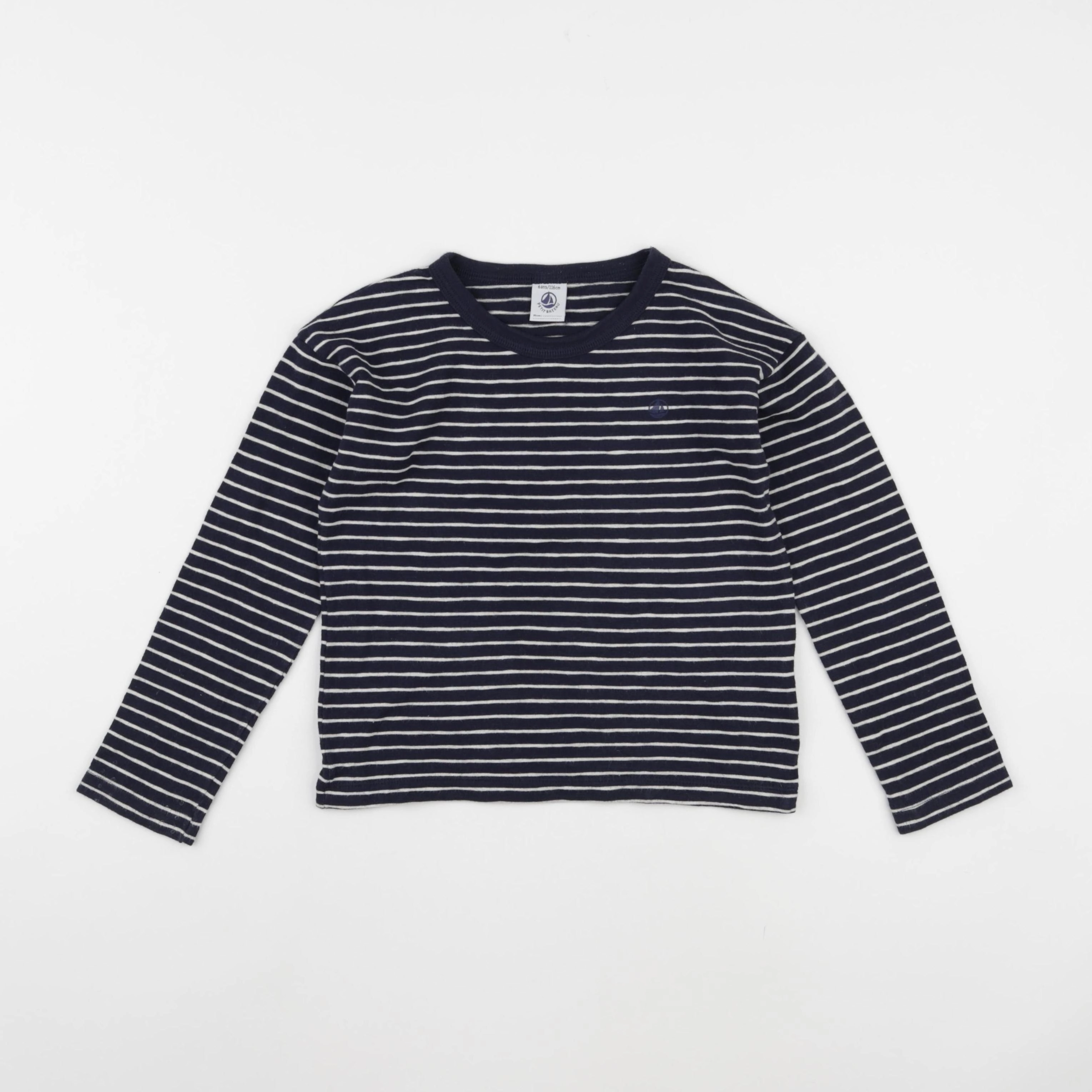 Petit Bateau - tee-shirt bleu - 6 ans