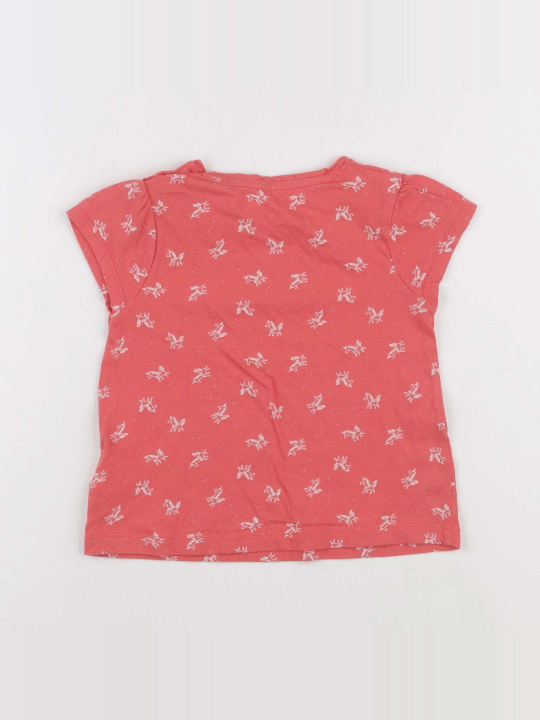 Vertbaudet - tee-shirt rose - 2 ans