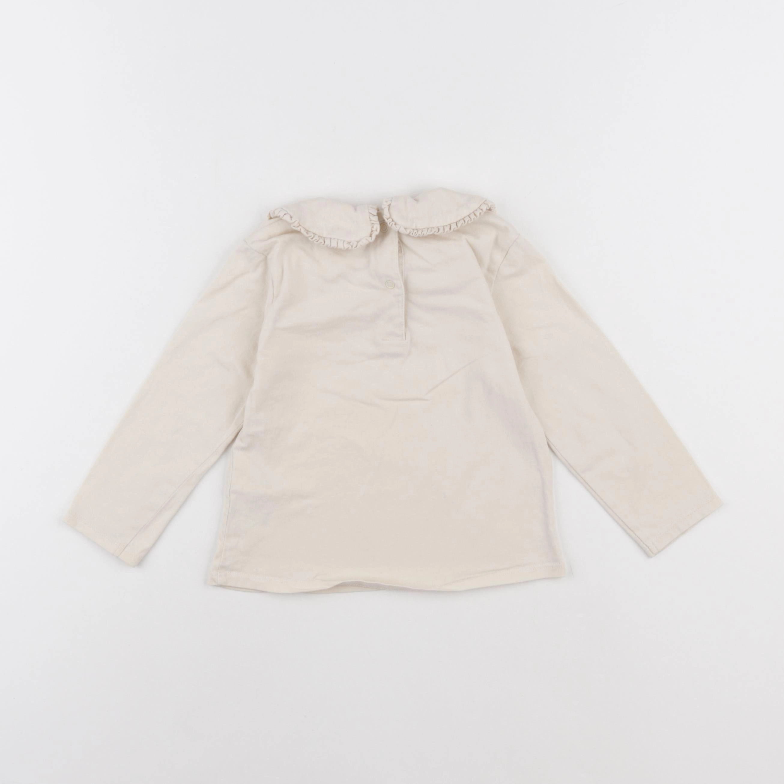 Vertbaudet - tee-shirt beige - 2 ans