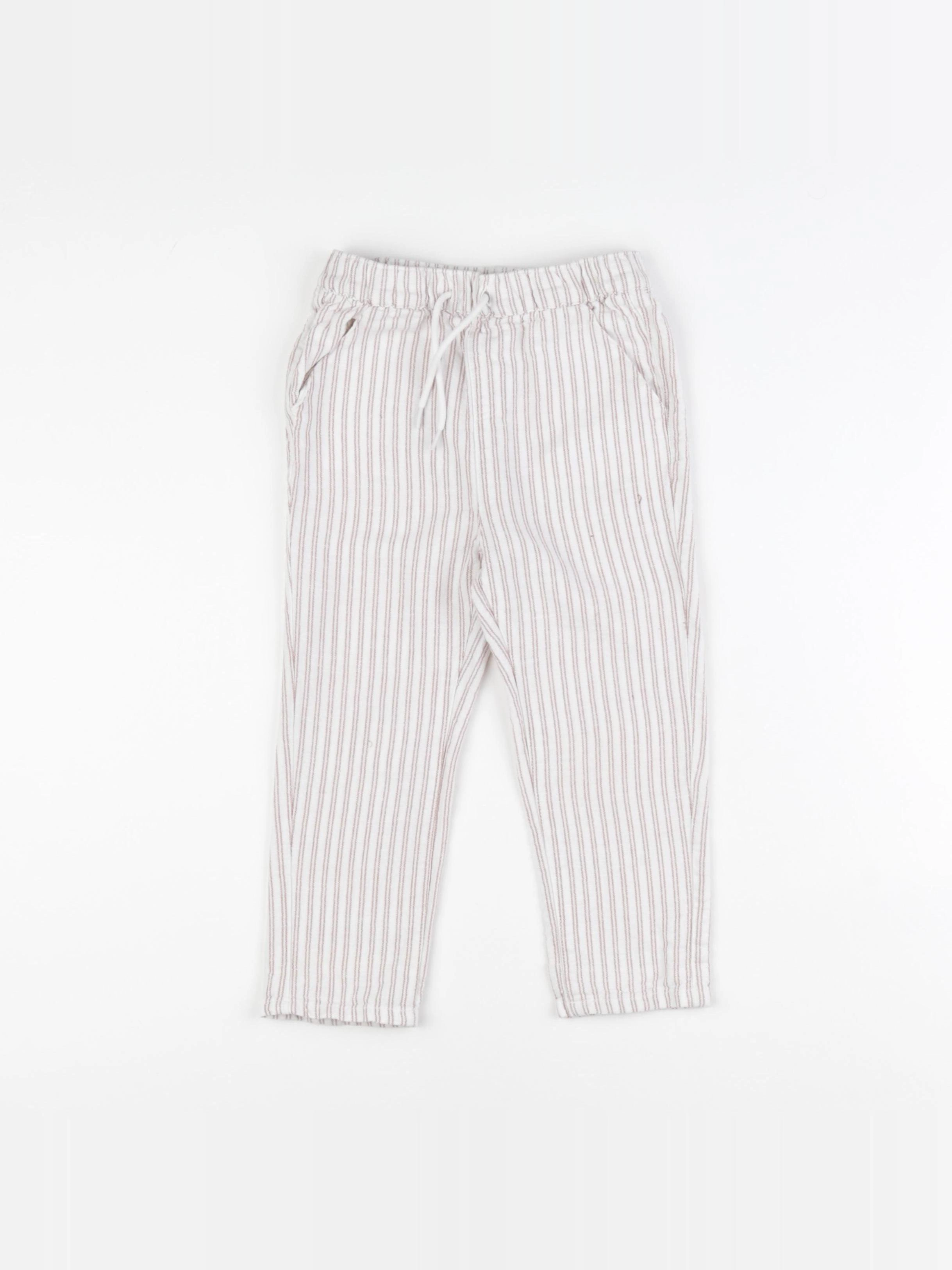 Vertbaudet - pantalon blanc - 3 ans