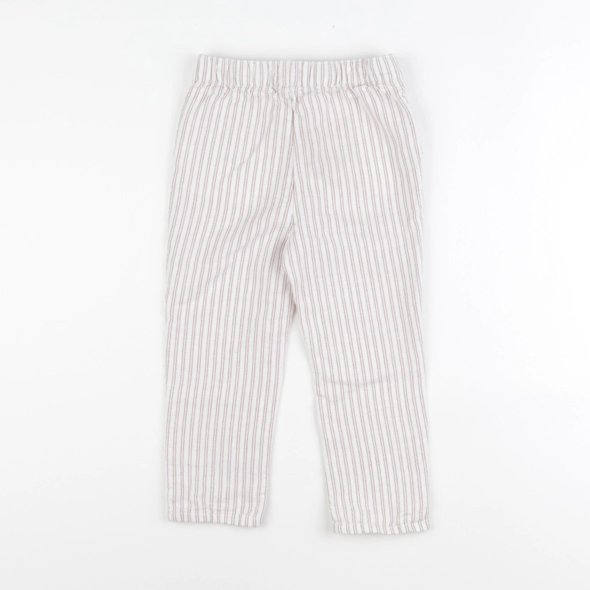 Vertbaudet - pantalon blanc - 3 ans