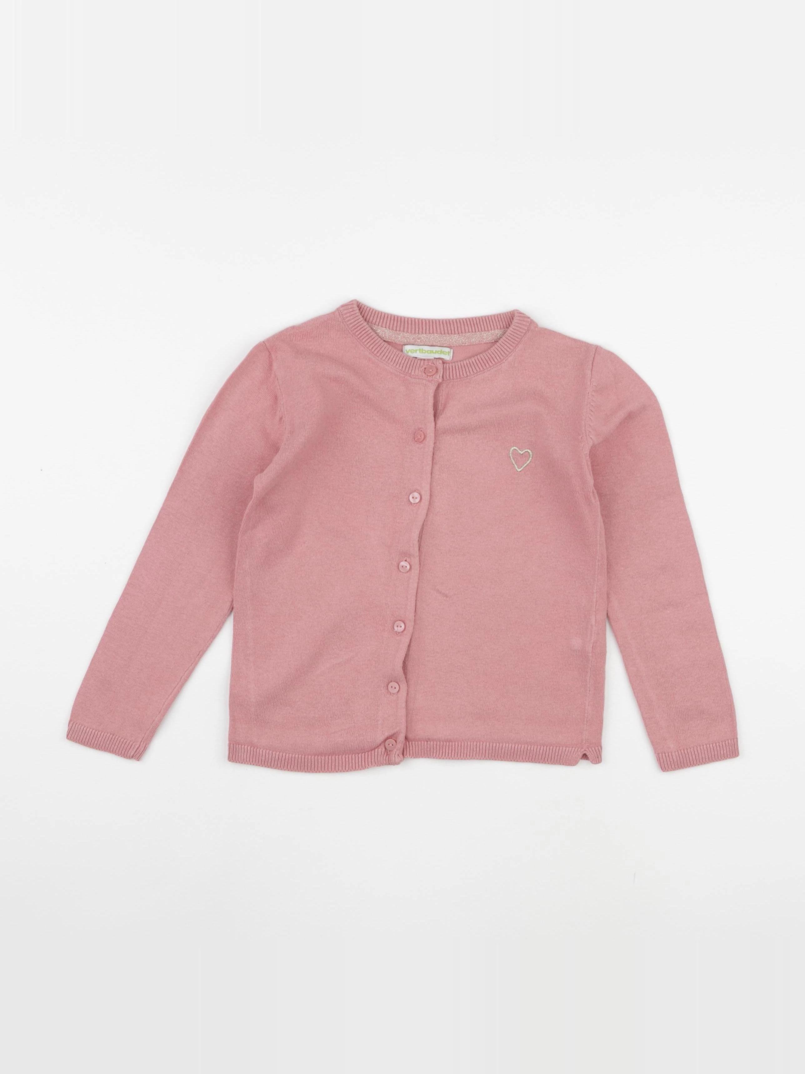 Vertbaudet - gilet rose - 5 ans