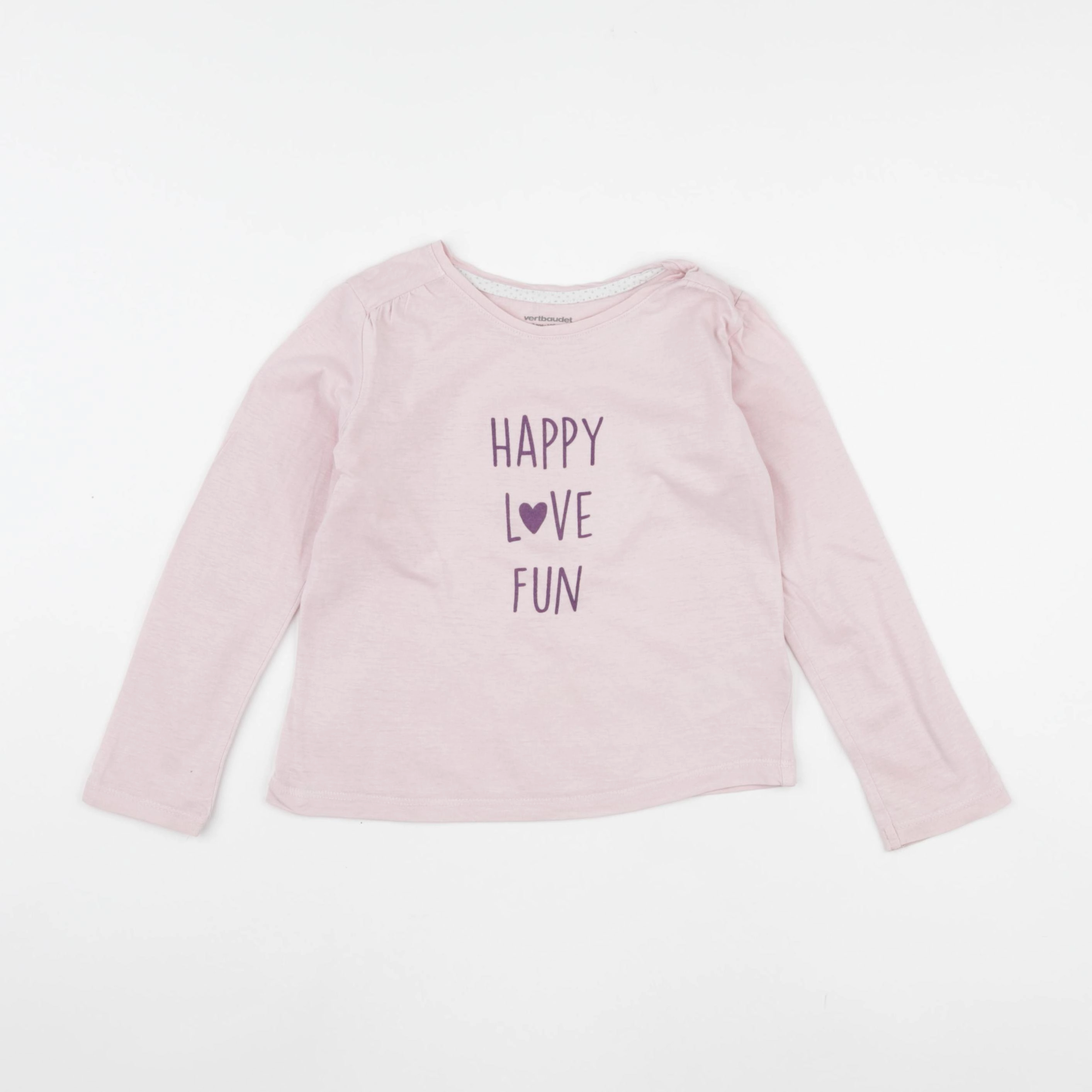 Vertbaudet - tee-shirt rose - 5 ans