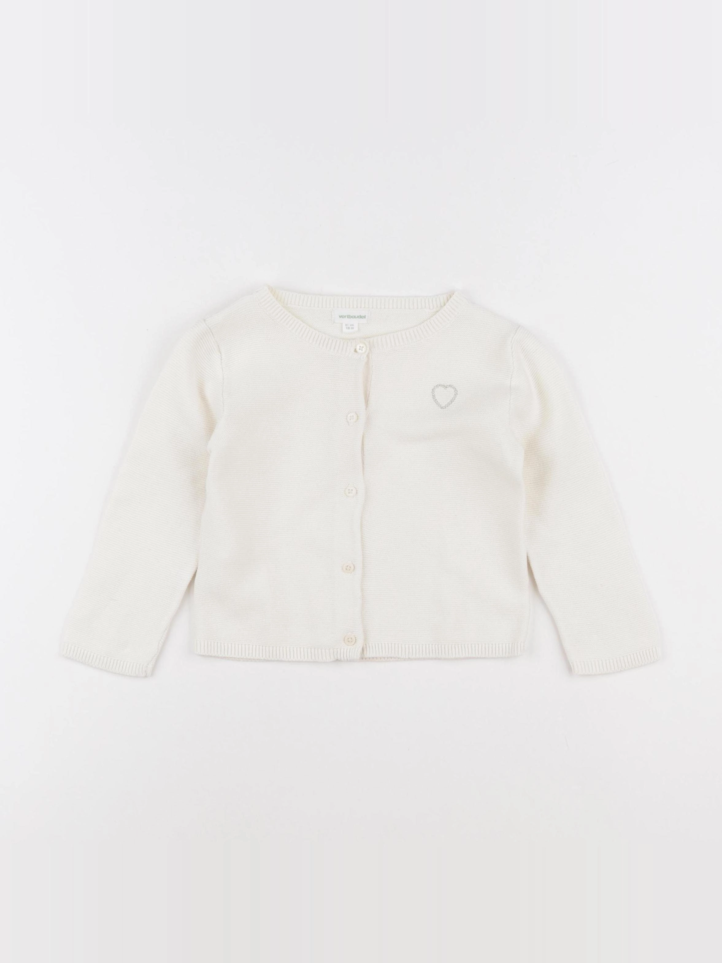 Vertbaudet - gilet beige - 18 mois