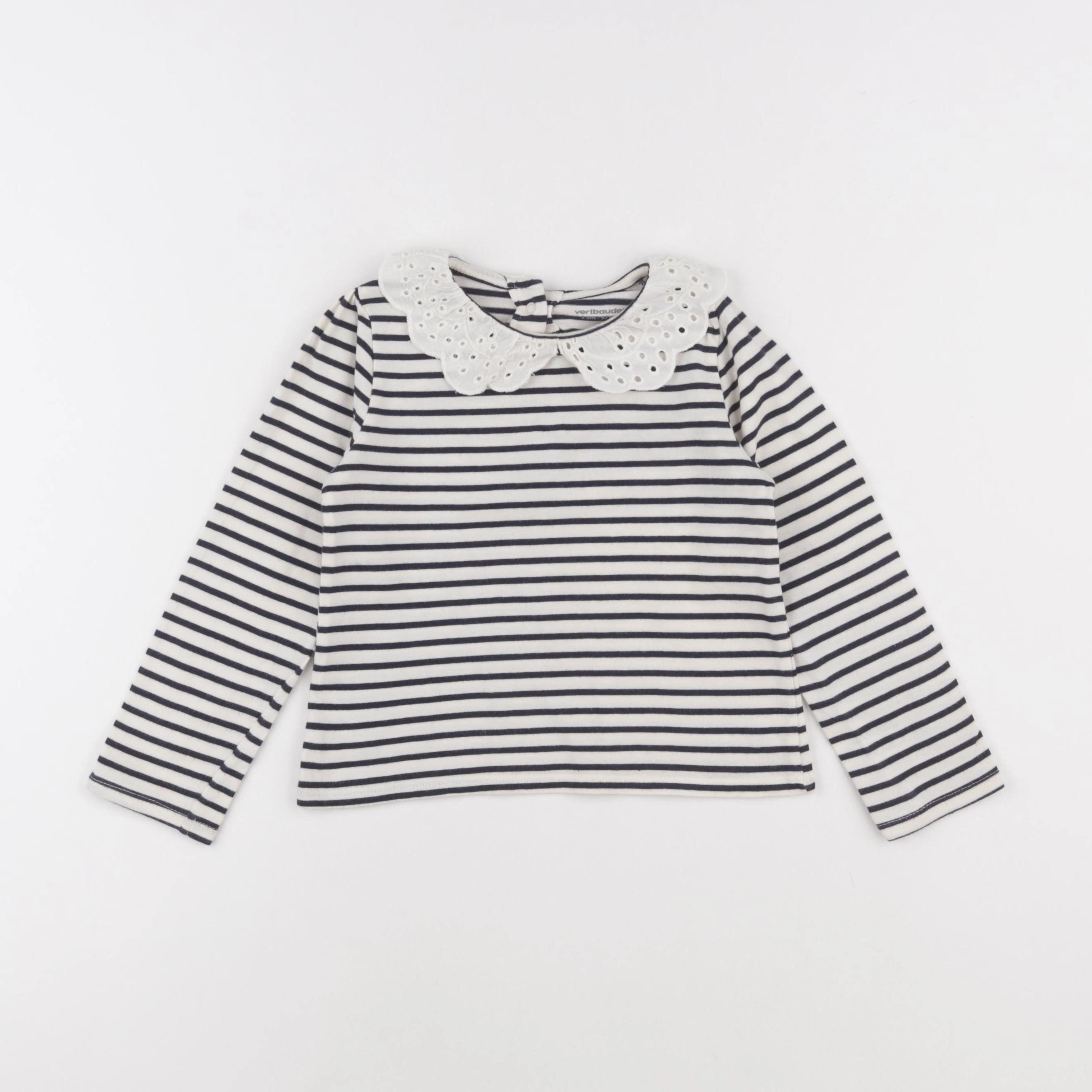 Vertbaudet - tee-shirt beige, bleu - 3 ans