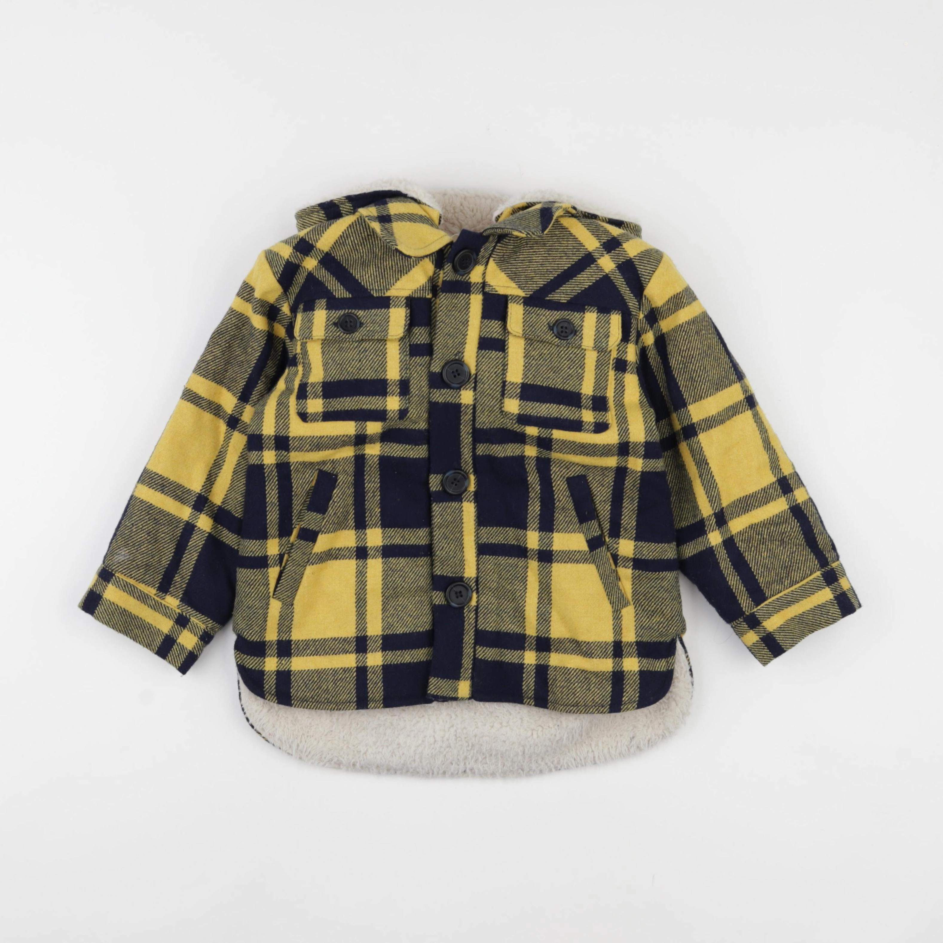 Bonton - manteau jaune, noir - 4 ans