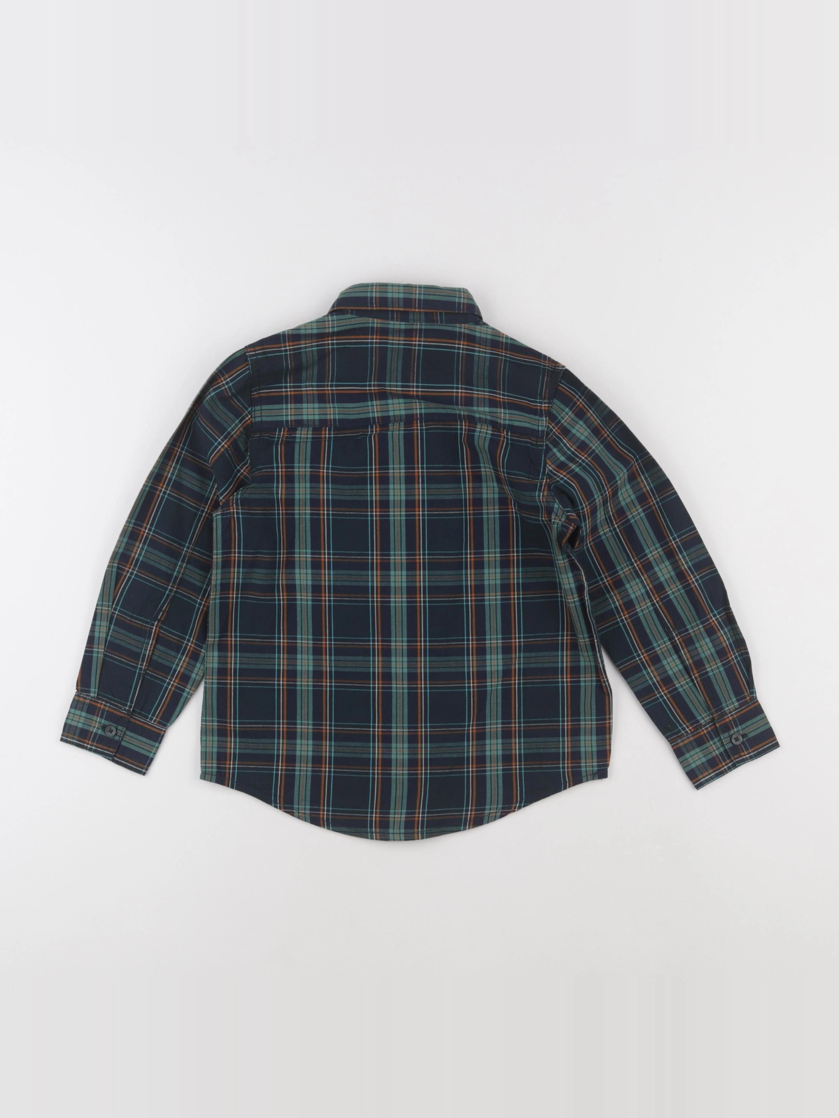 Vertbaudet - chemise bleu, vert - 6 ans