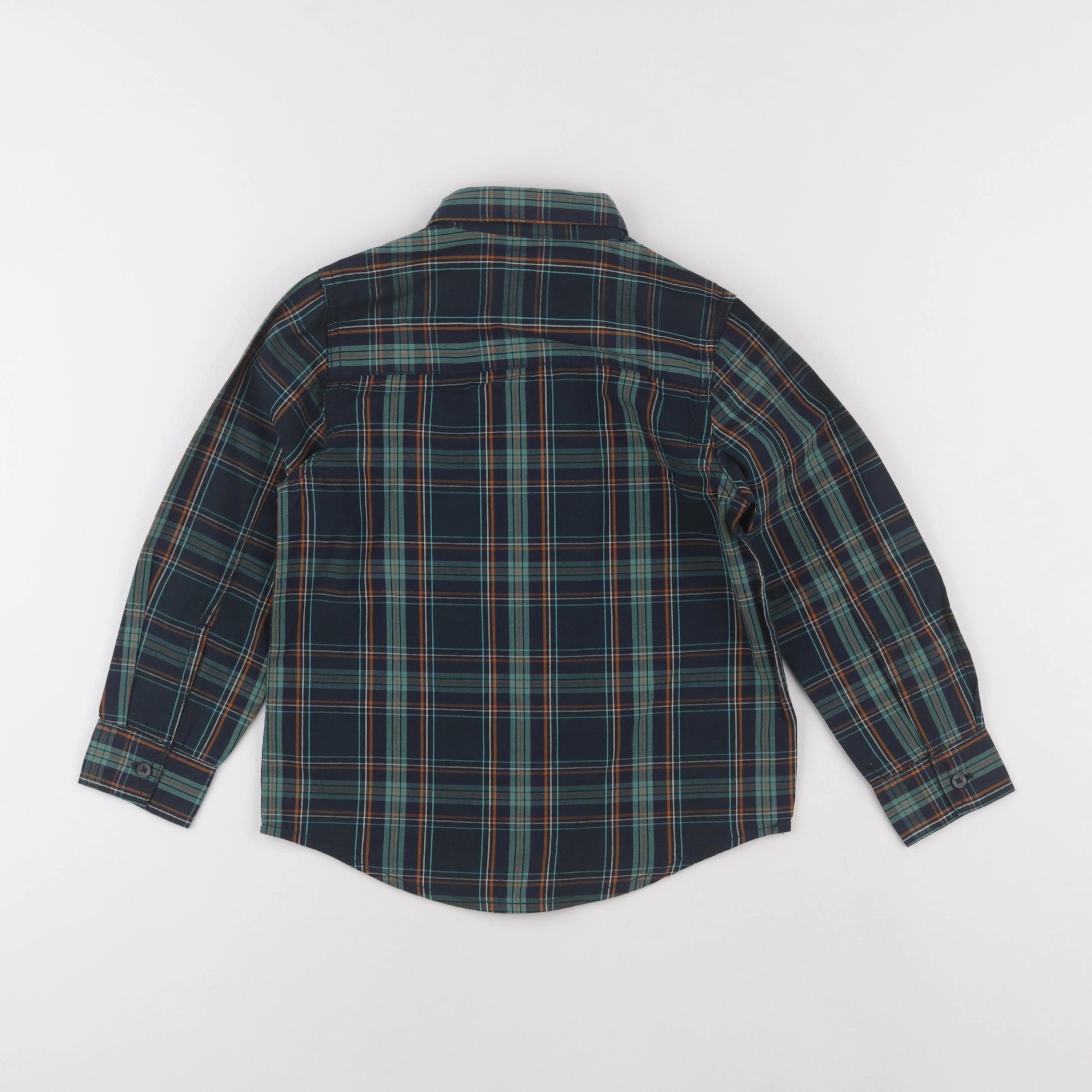 Vertbaudet - chemise bleu, vert - 6 ans