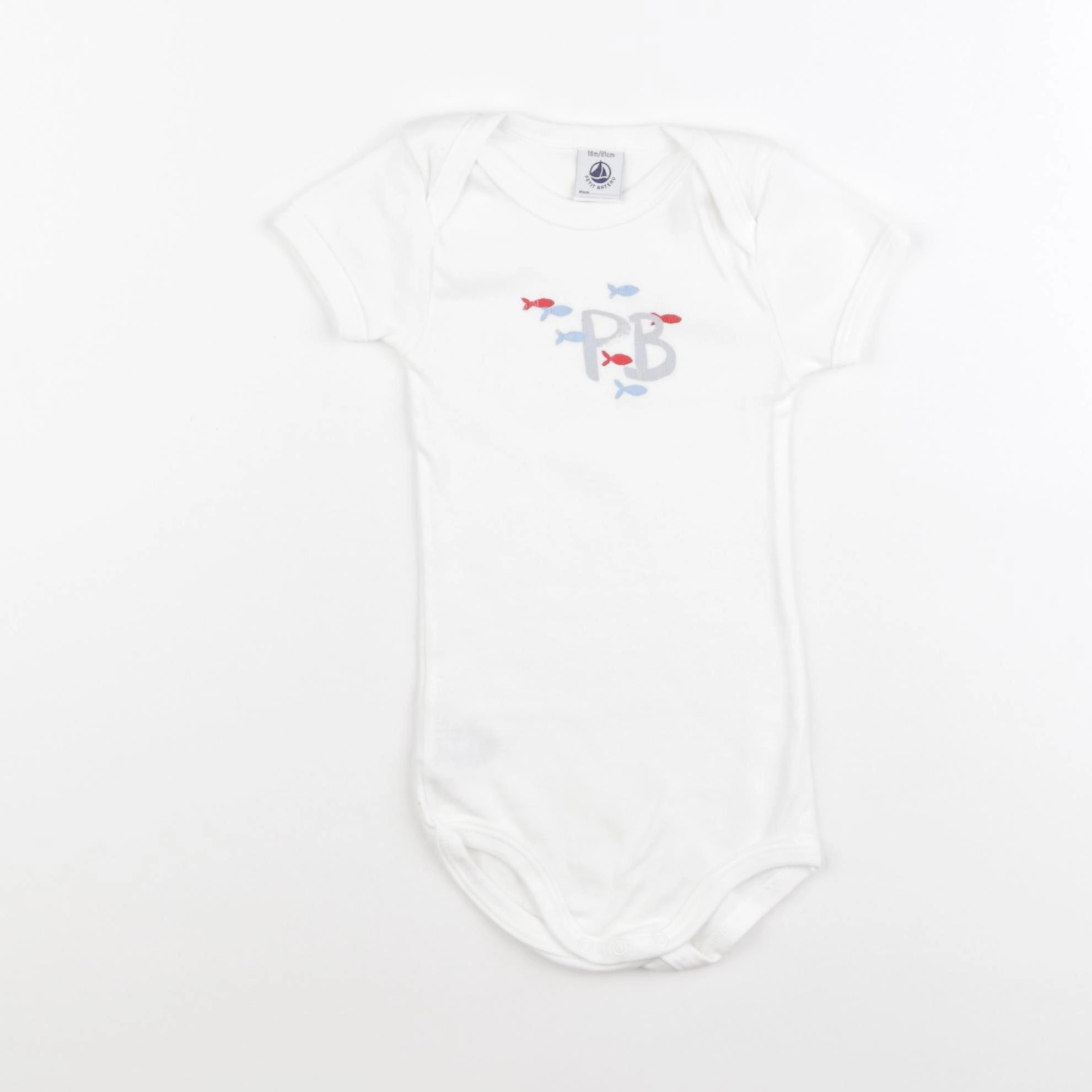 Petit Bateau - body blanc - 18 mois