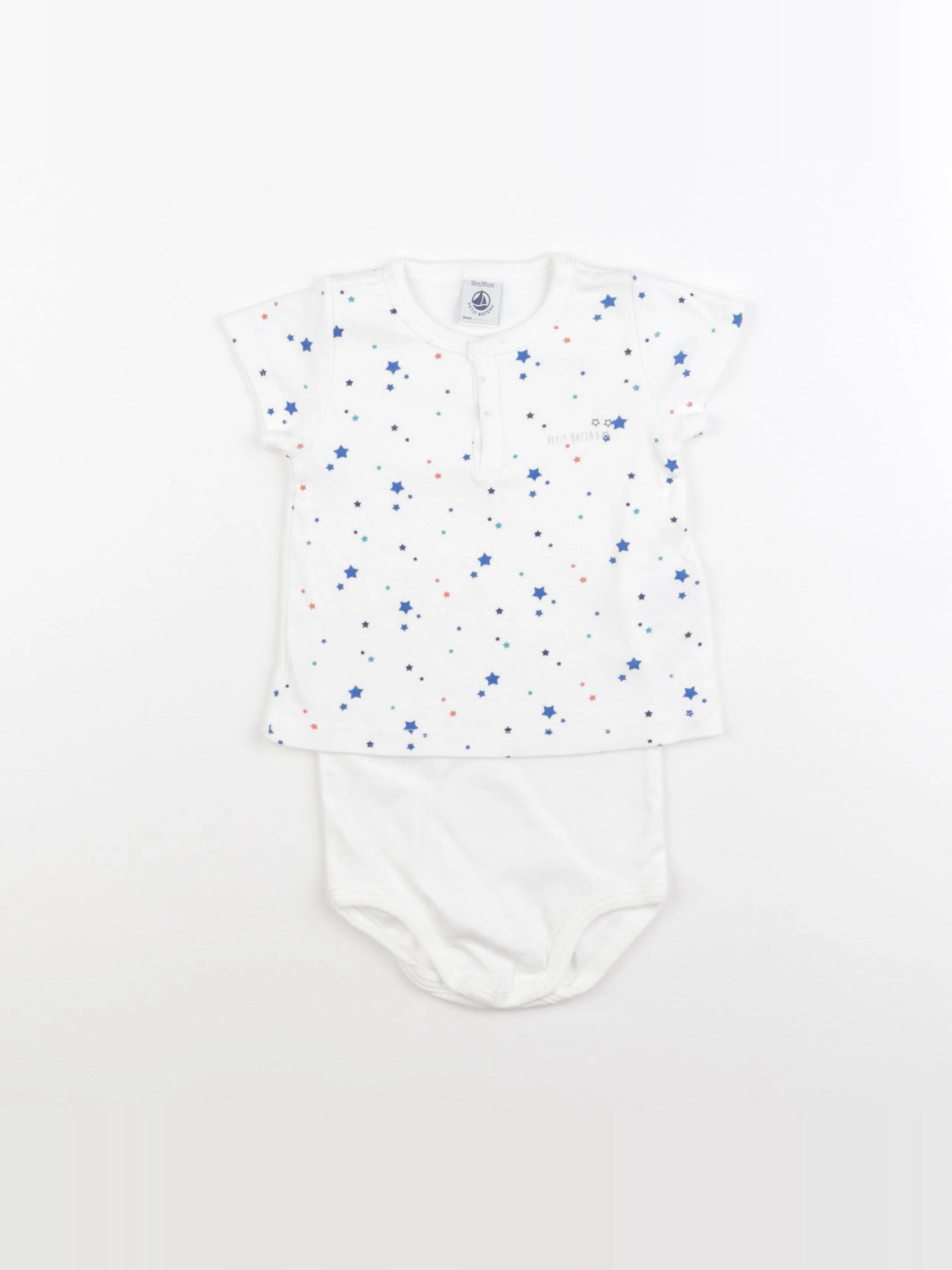 Petit Bateau - body tee-shirt blanc - 18 mois