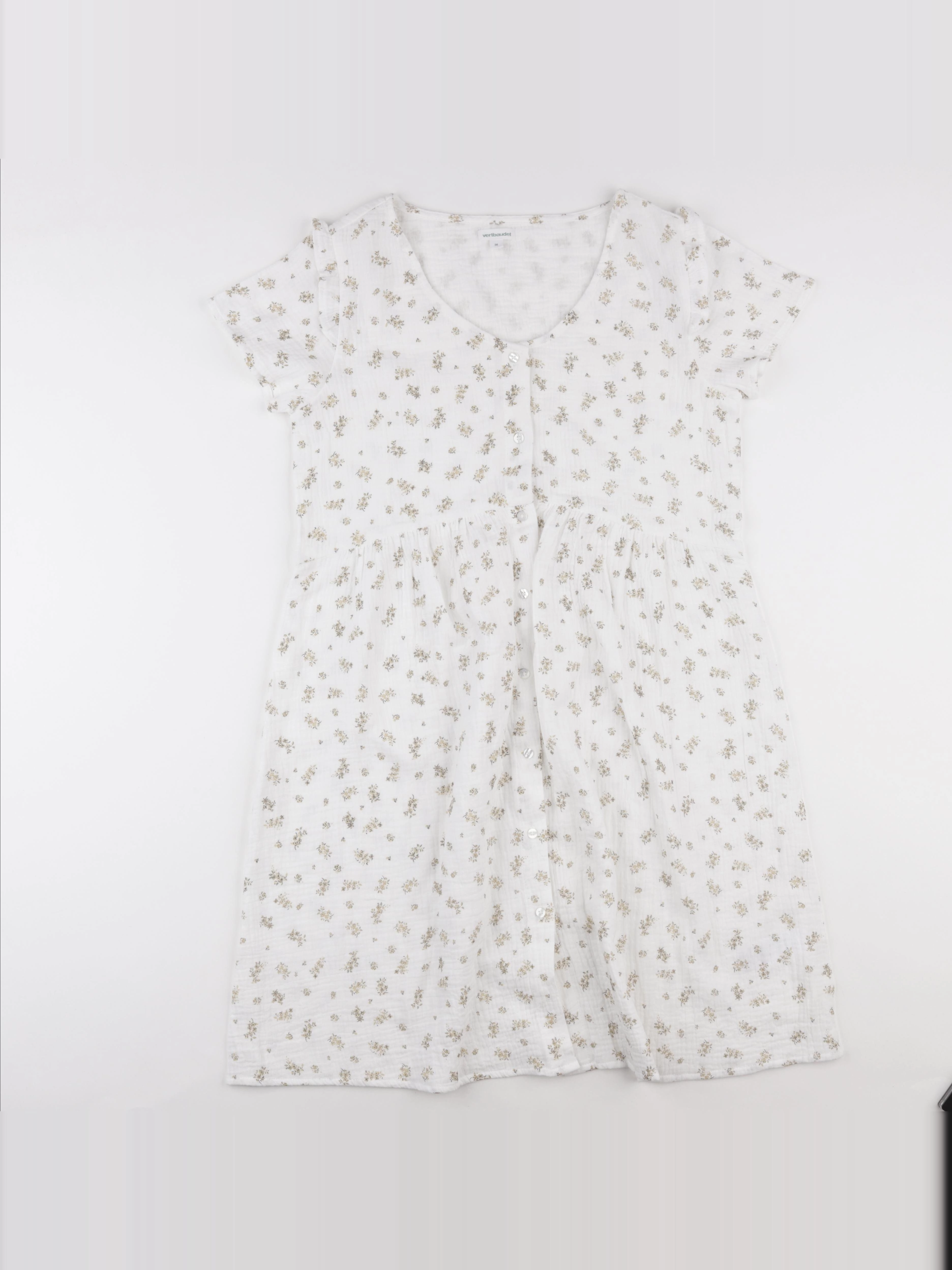 Vertbaudet - robe grossesse blanc - 36