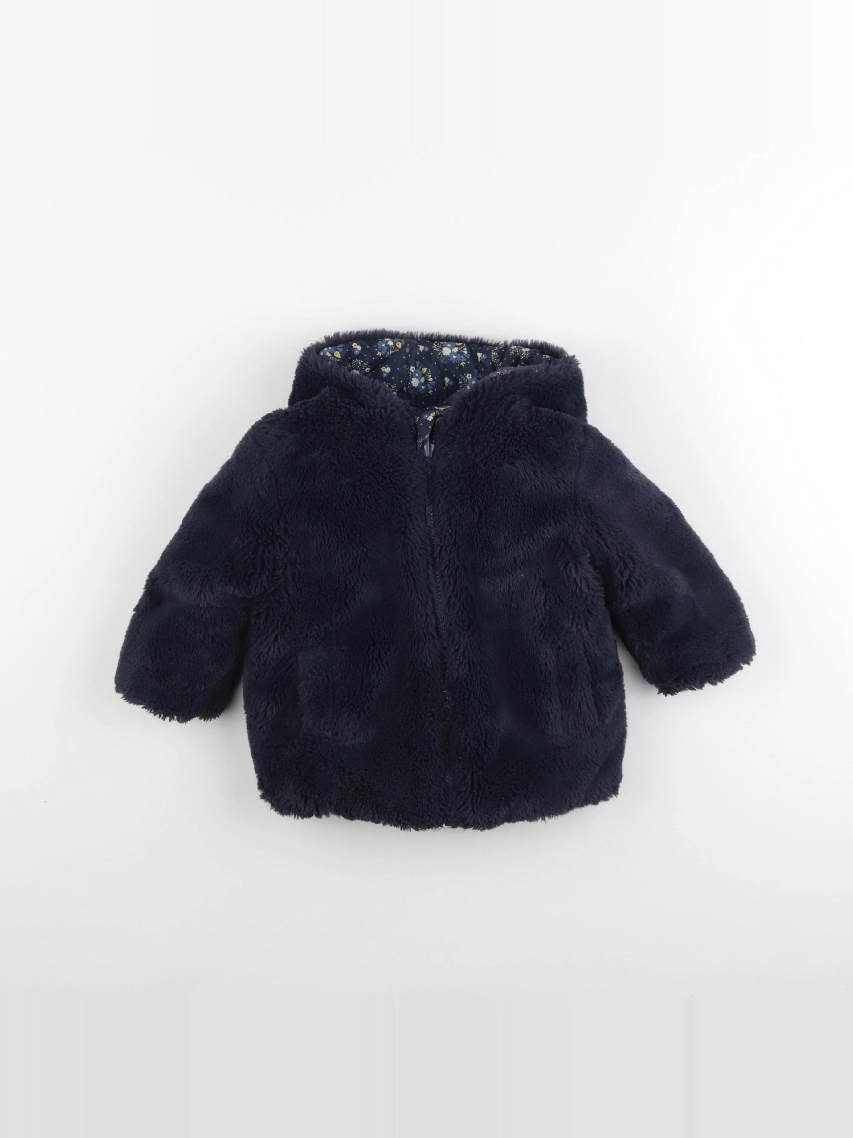 Boutchou - doudoune réversible bleu - 12 mois
