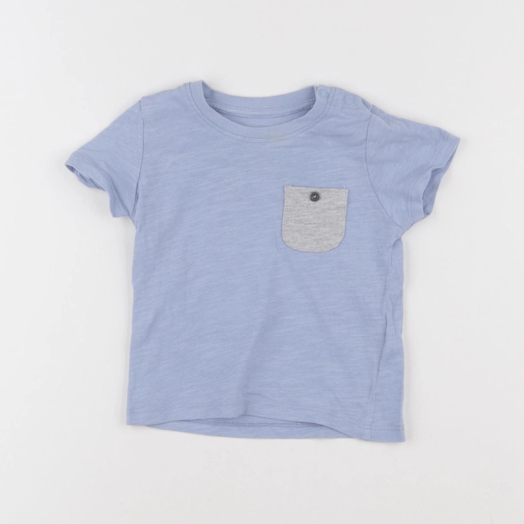 Vertbaudet - tee-shirt bleu - 12 mois