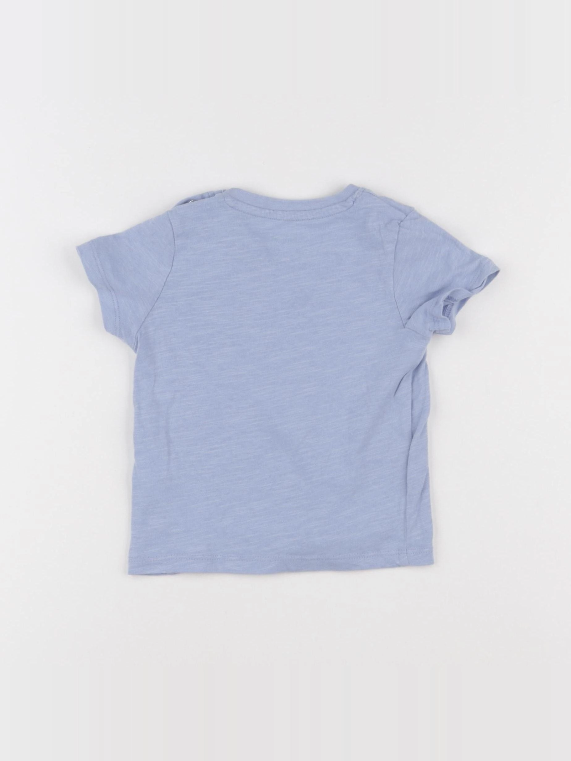 Vertbaudet - tee-shirt bleu - 12 mois