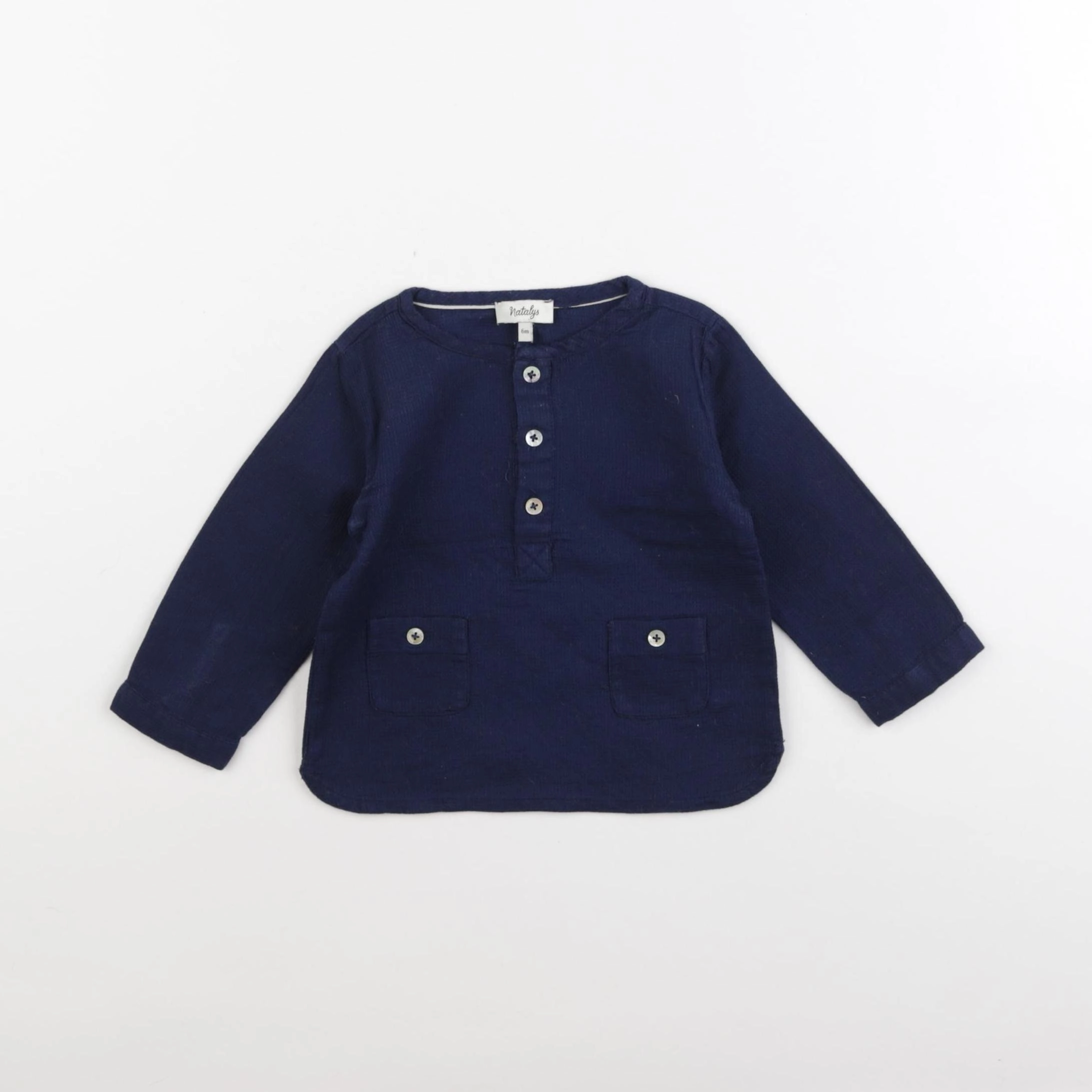 Natalys - blouse bleu - 6 mois