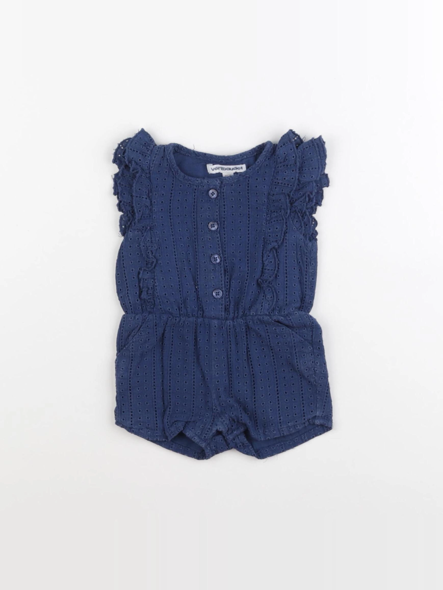 Vertbaudet - combinaison bleu - 3 mois