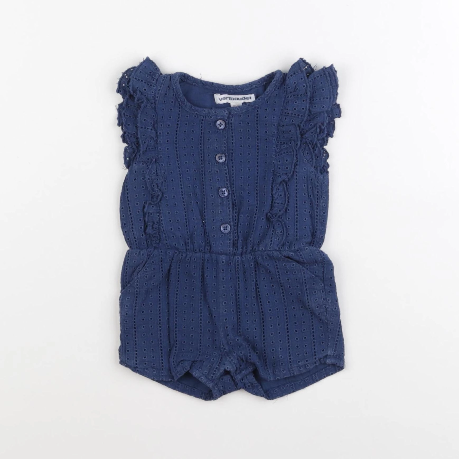 Vertbaudet - combinaison bleu - 3 mois