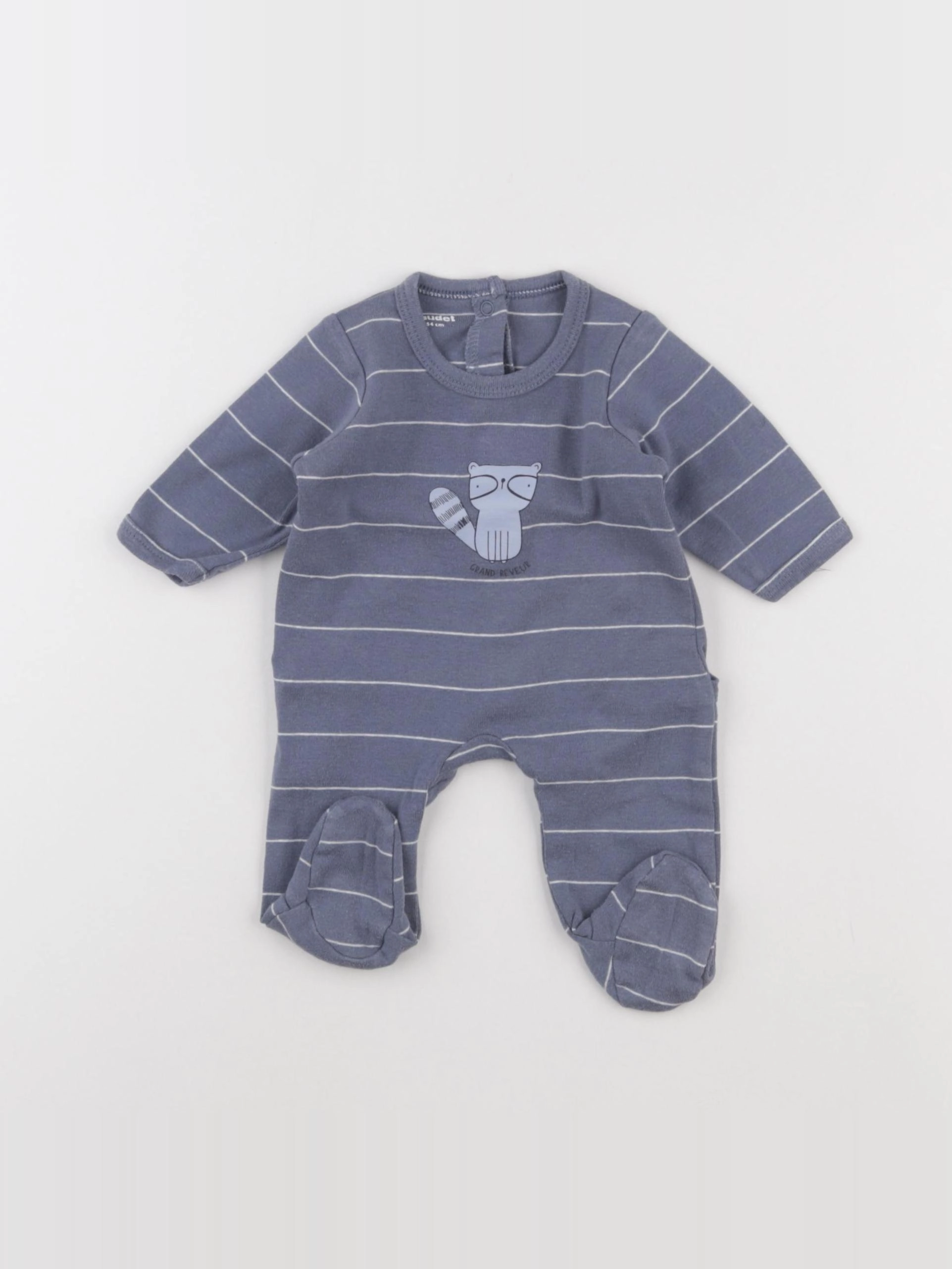 Vertbaudet - pyjama coton bleu - 1 mois