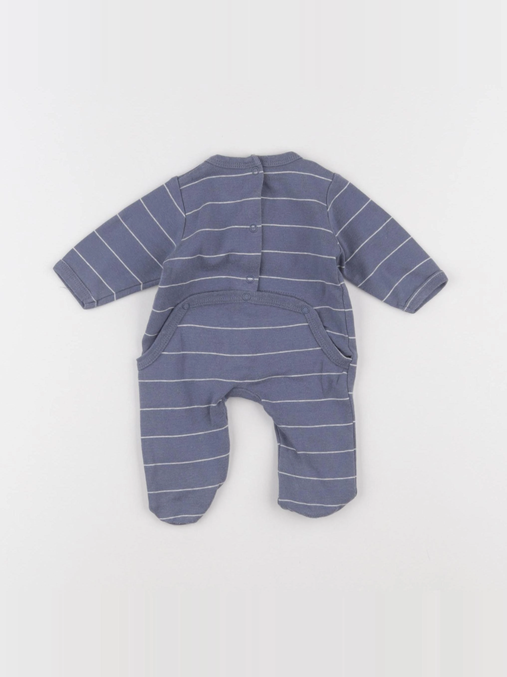 Vertbaudet - pyjama coton bleu - 1 mois