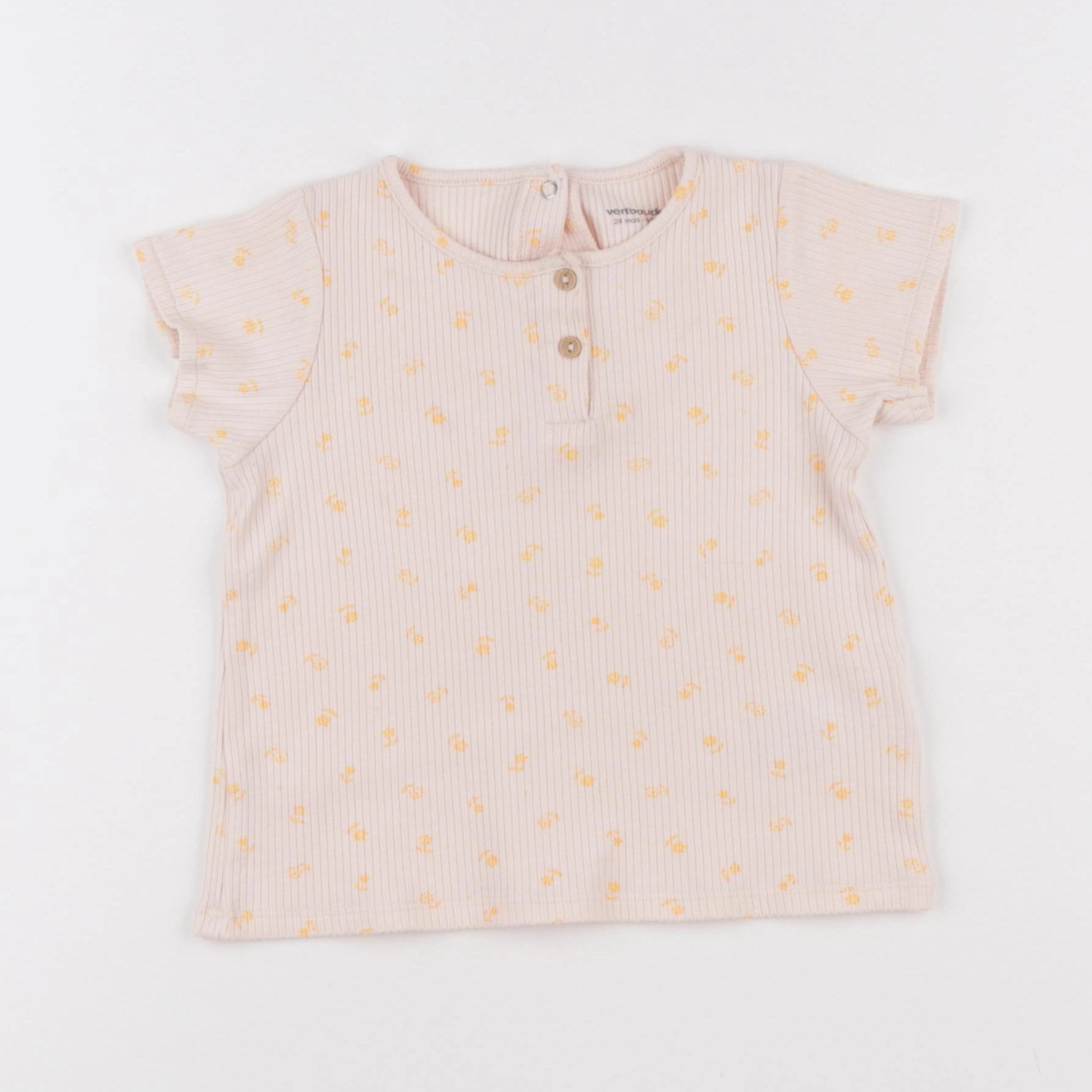 Vertbaudet - tee-shirt rose - 2 ans