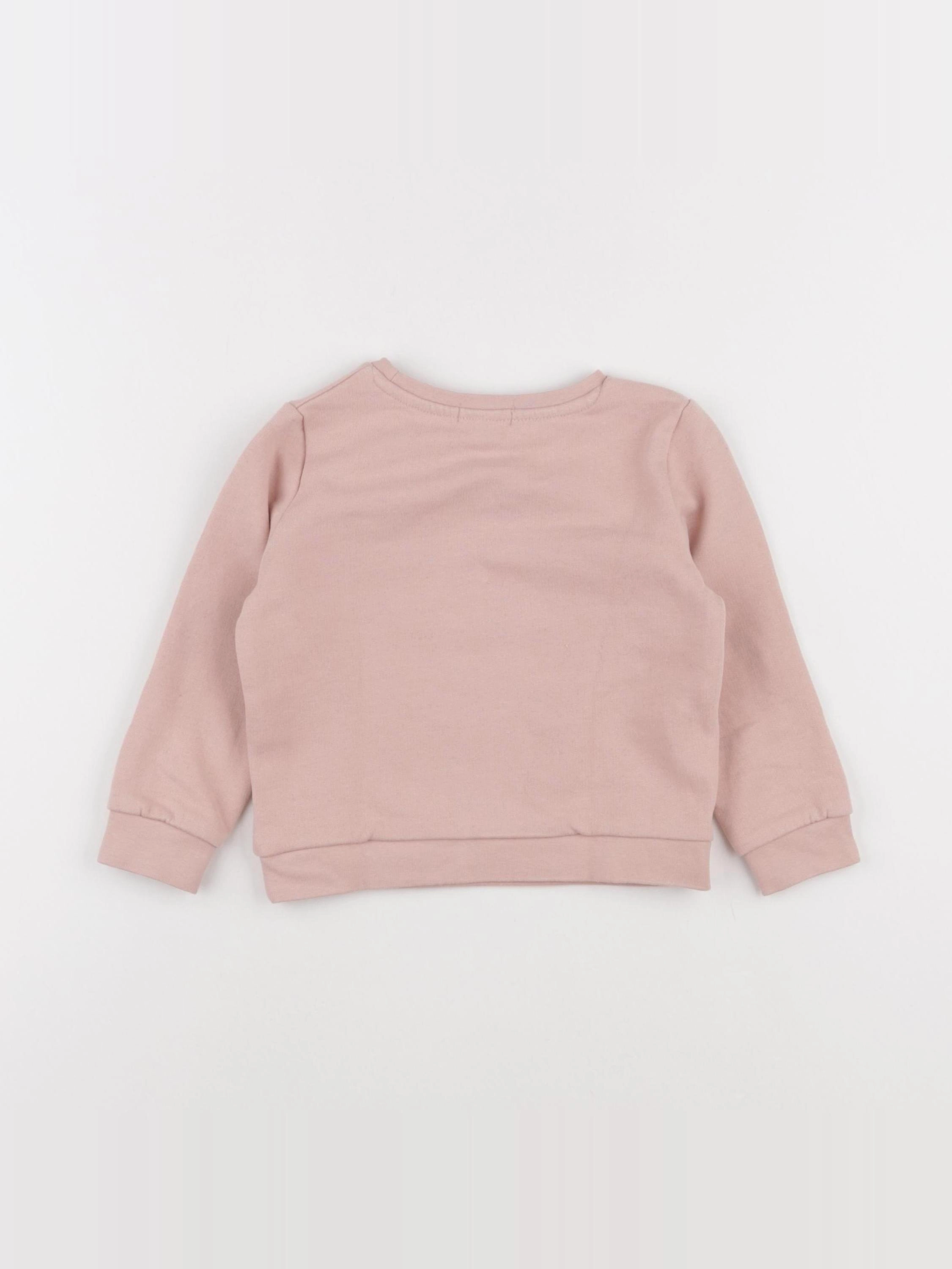 Vertbaudet - sweat rose - 2 ans