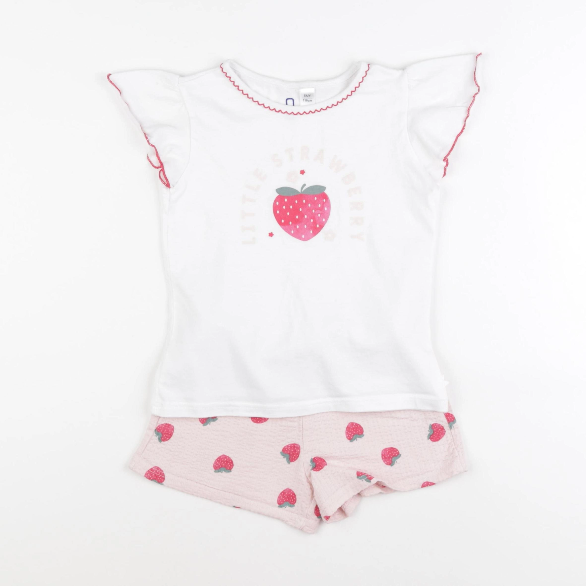 Okaidi - pyjama coton blanc - 5 ans