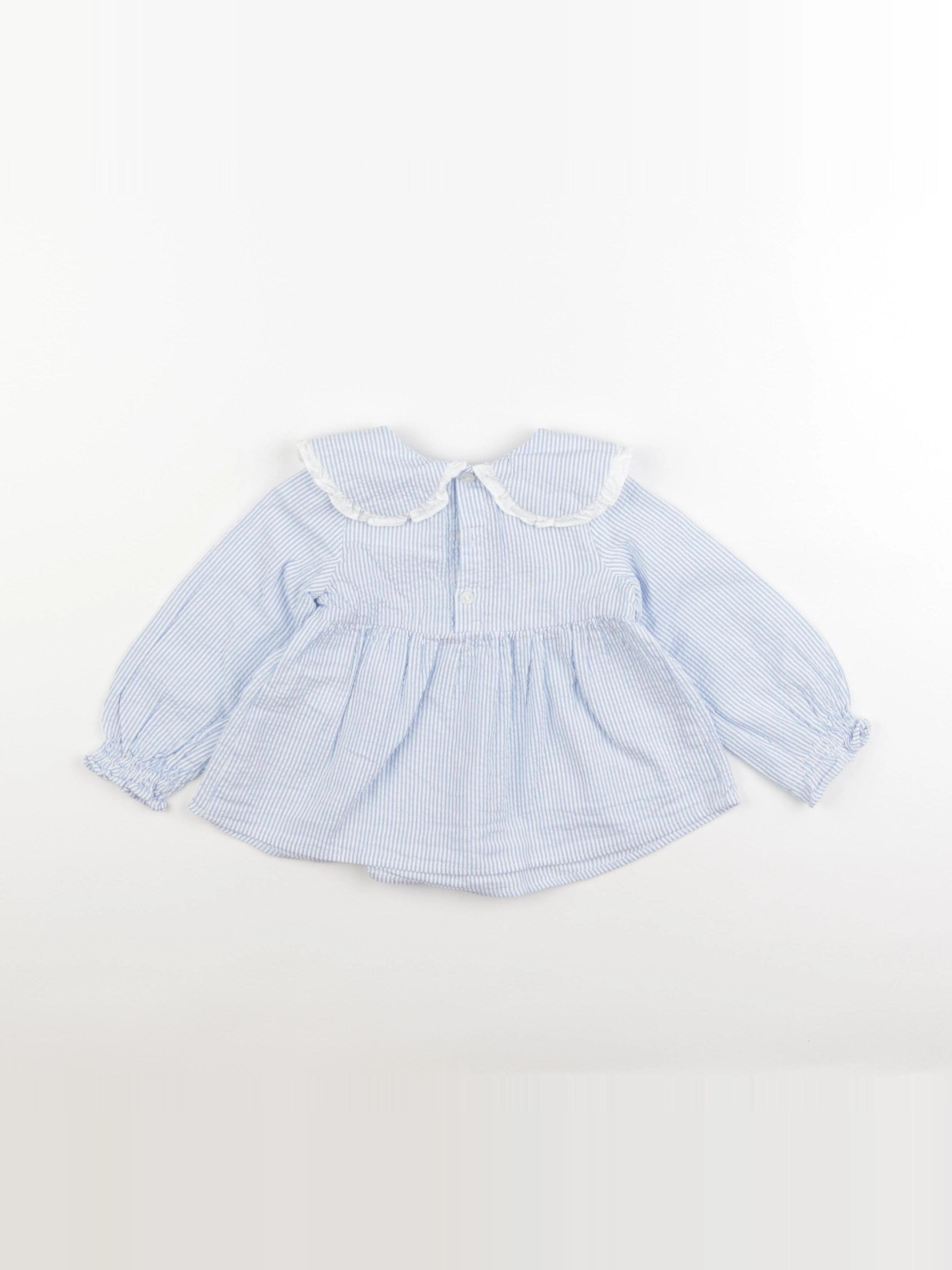 Zara - blouse bleu - 3 ans
