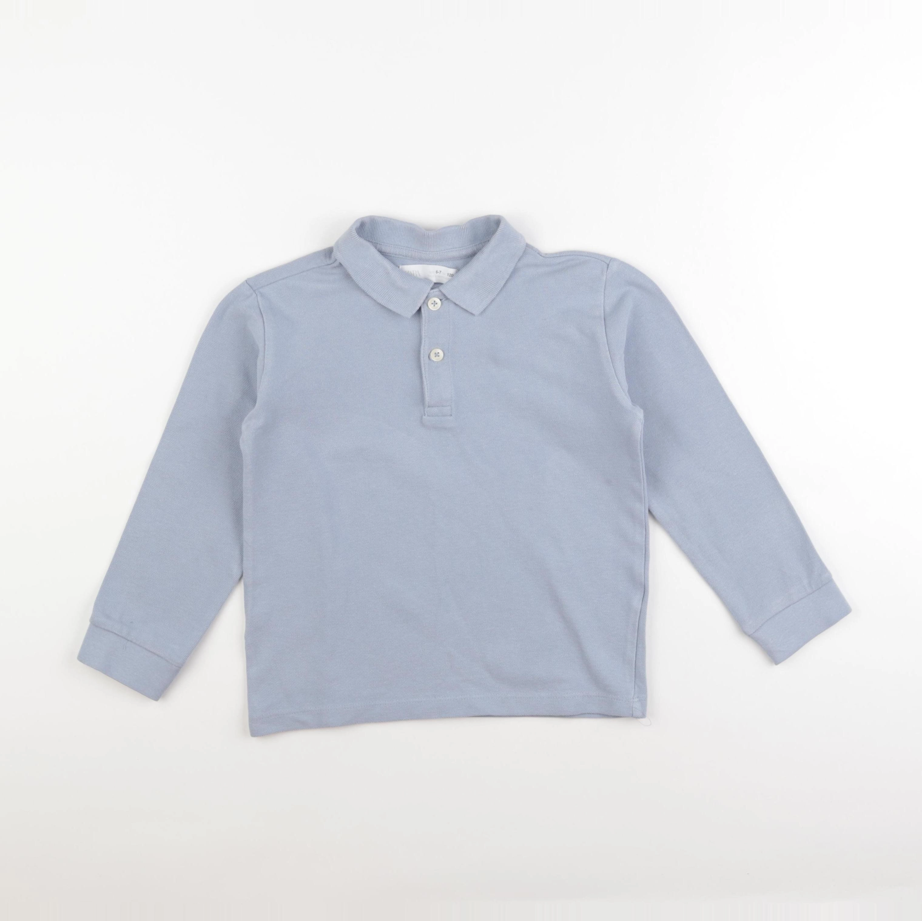 Zara - polo bleu - 6/7 ans