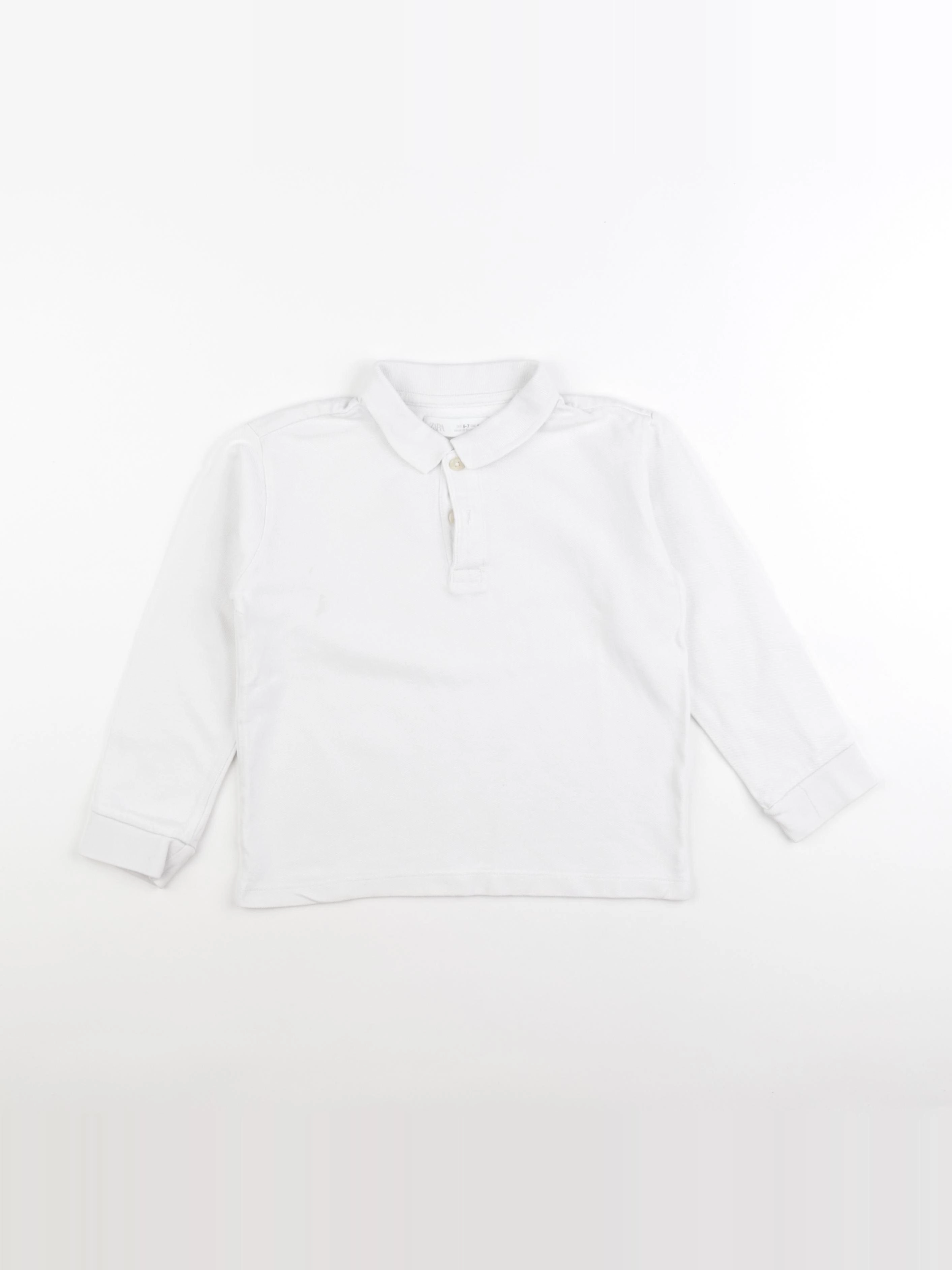 Zara - polo blanc - 6/7 ans