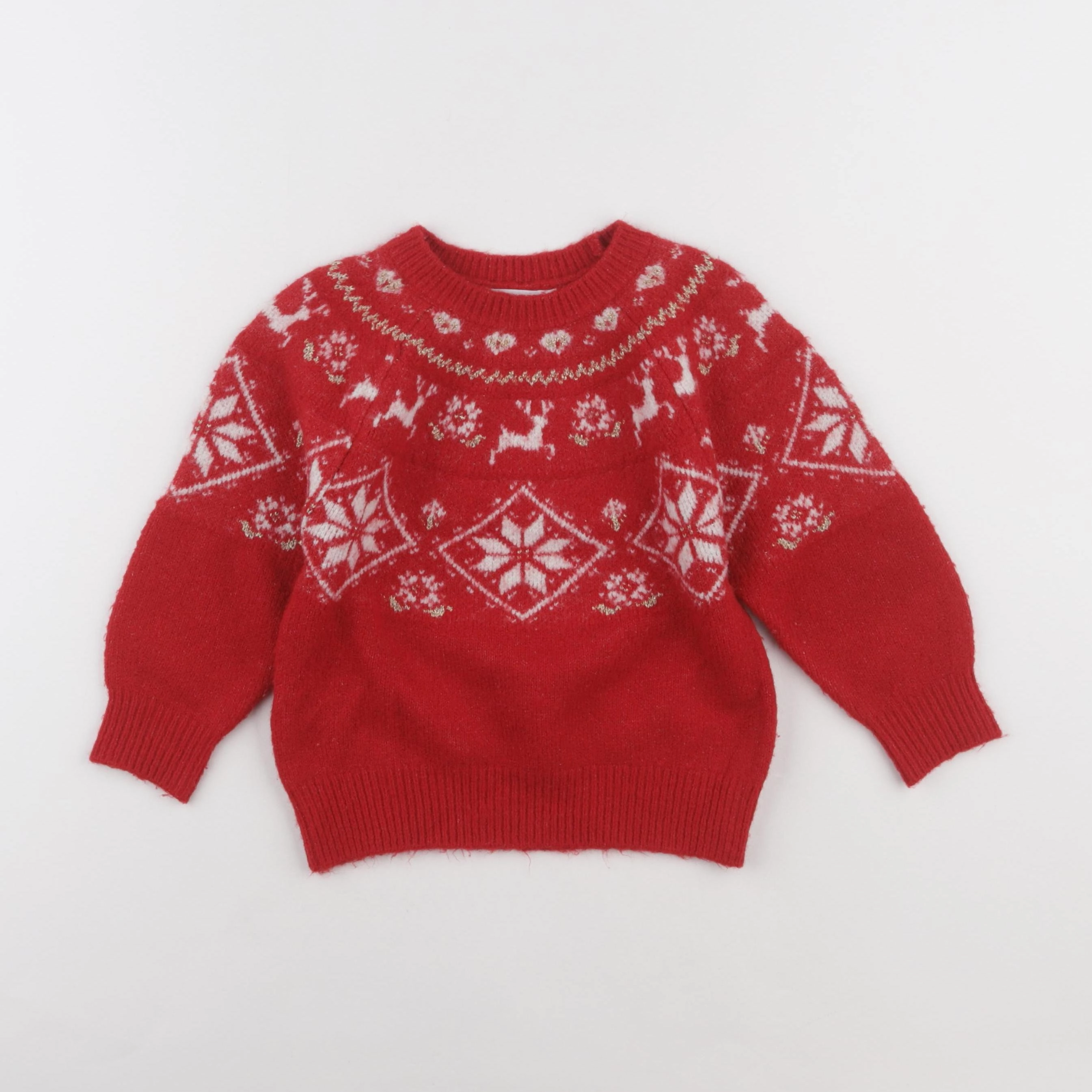 Monoprix - pull rouge - 4 ans