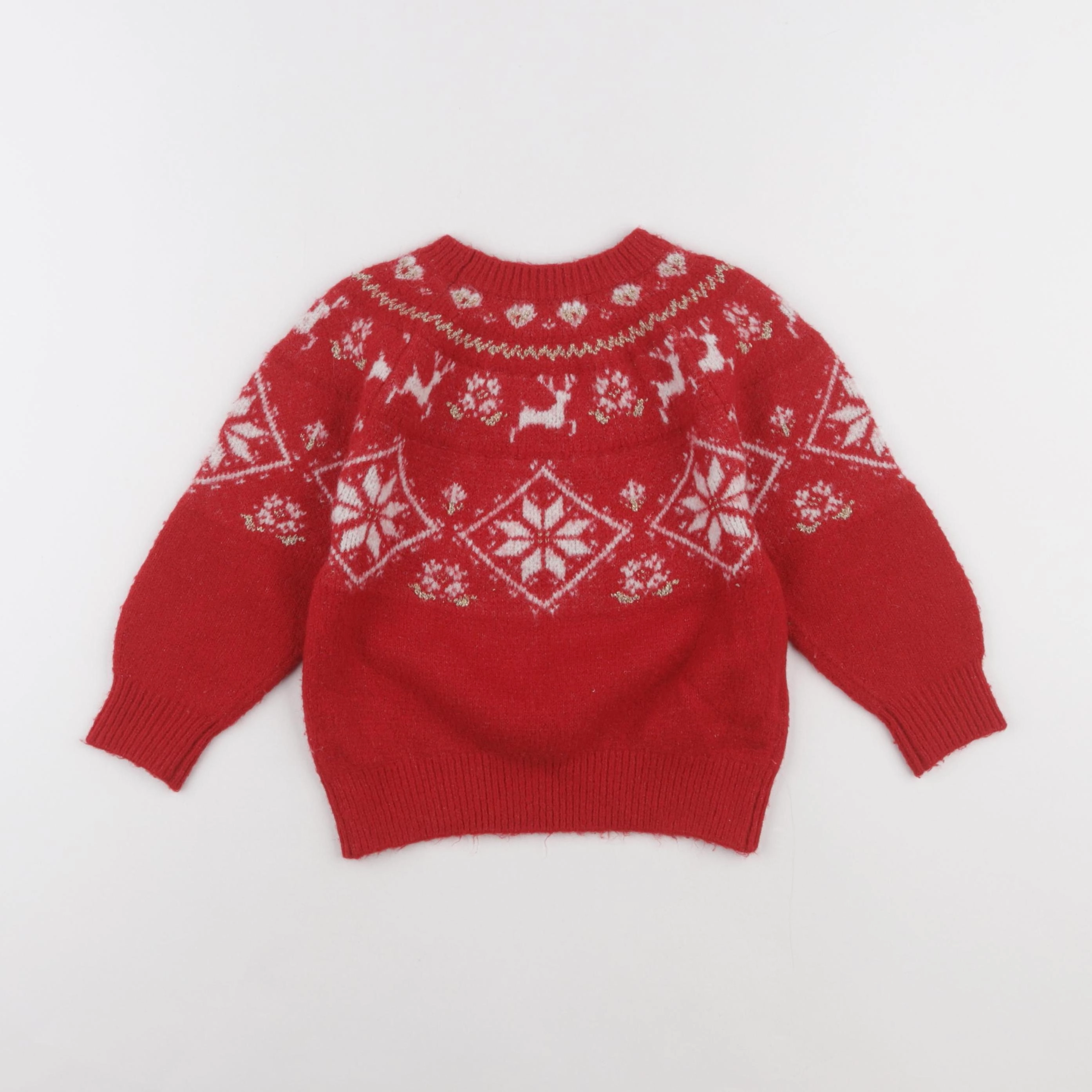 Monoprix - pull rouge - 4 ans