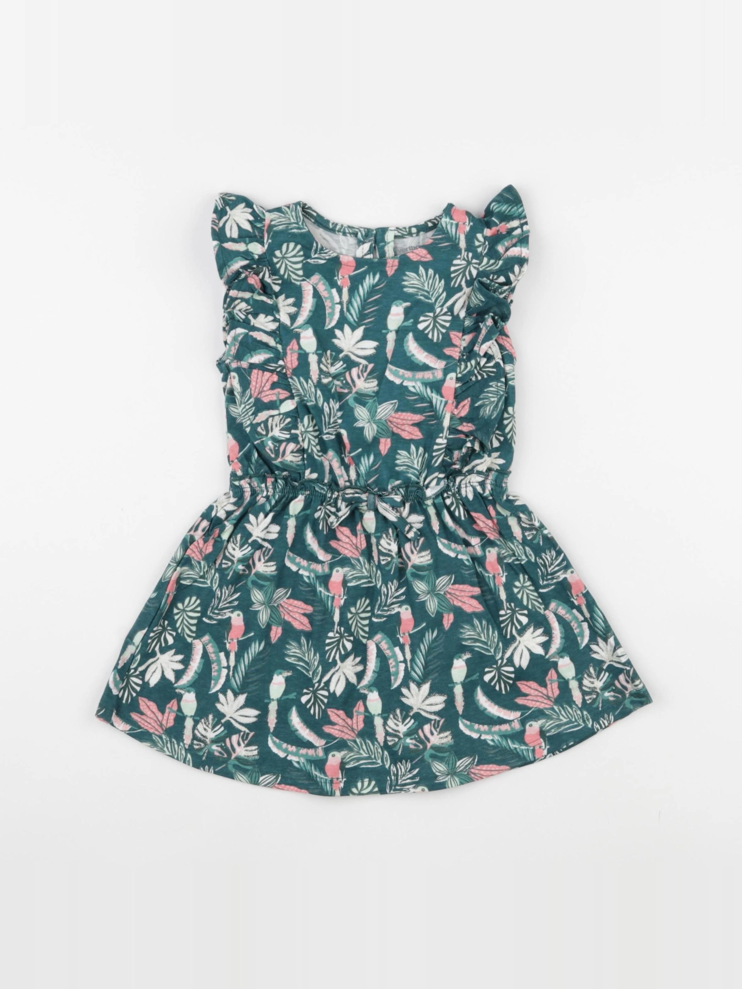 Vertbaudet - robe vert - 2 ans
