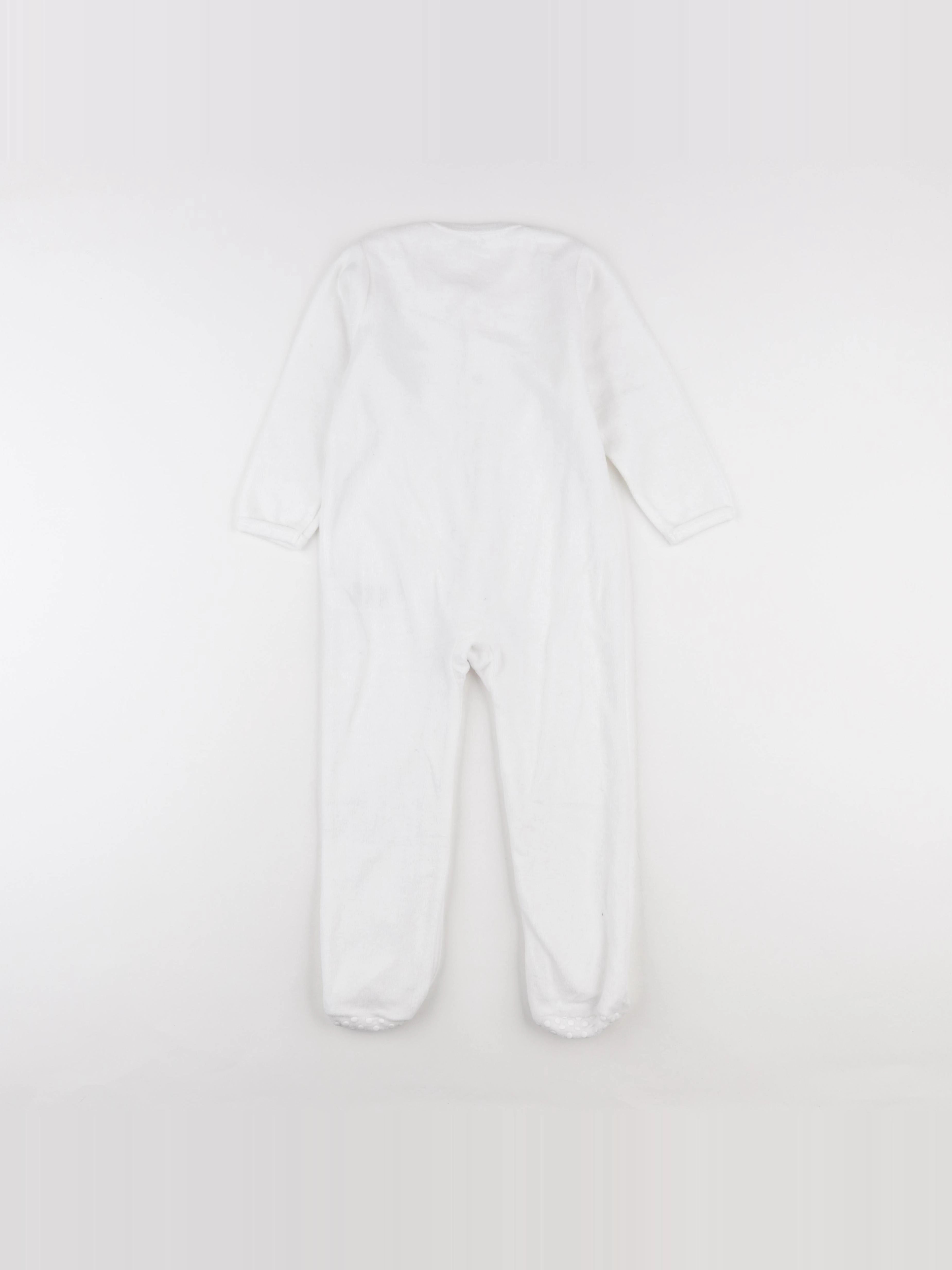 Vertbaudet - pyjama velours blanc - 3 ans
