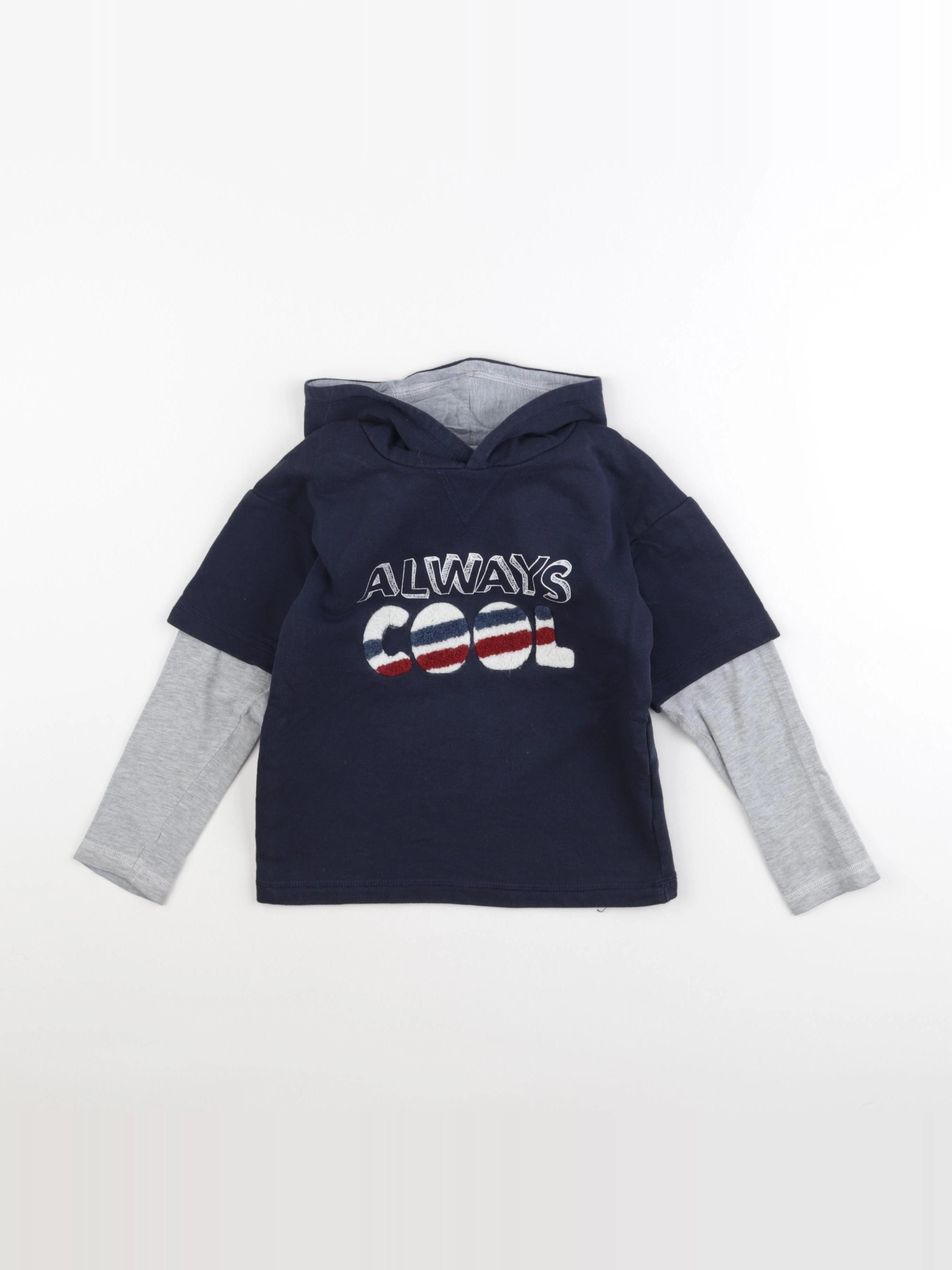 Vertbaudet - sweat bleu - 6 ans