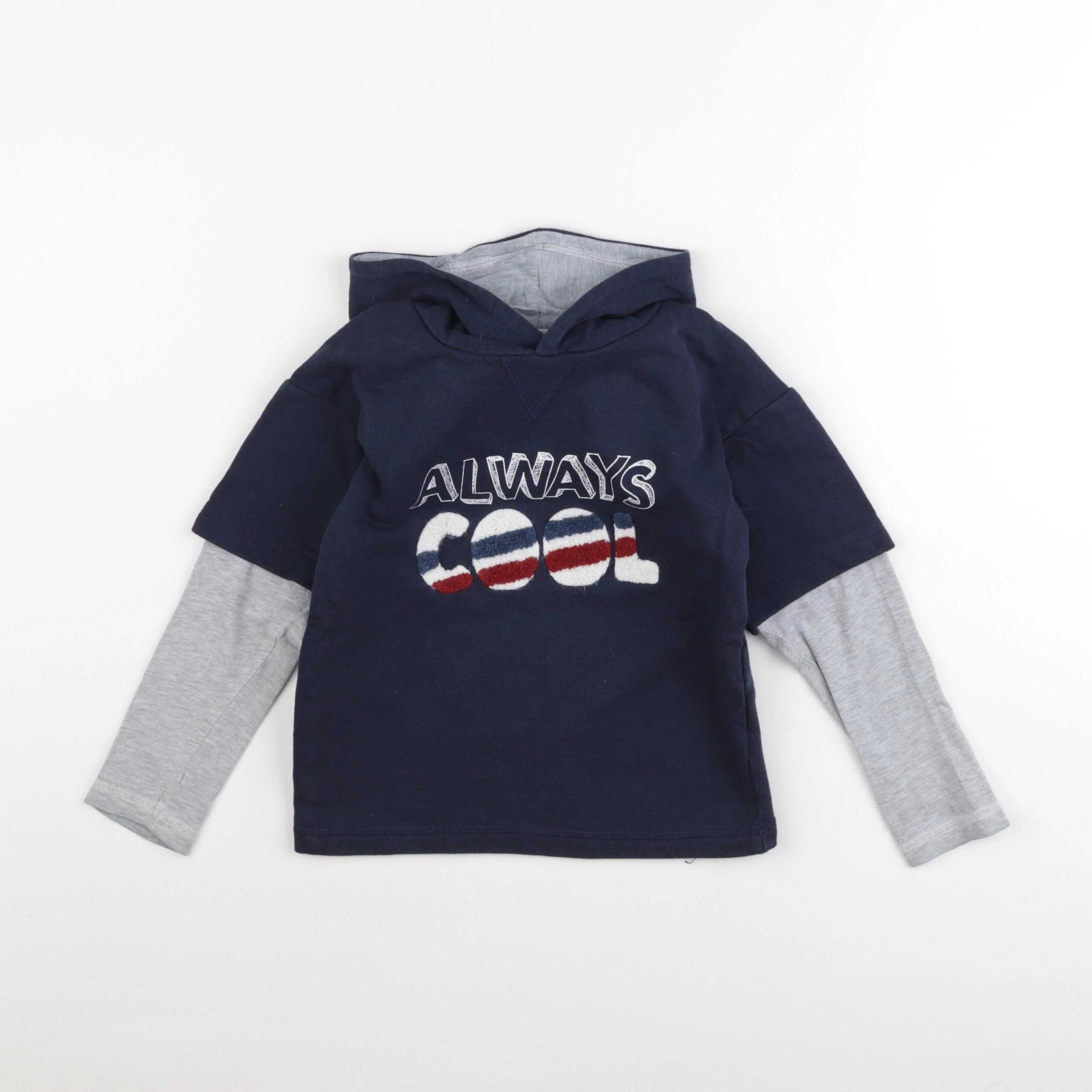 Vertbaudet - sweat bleu - 6 ans
