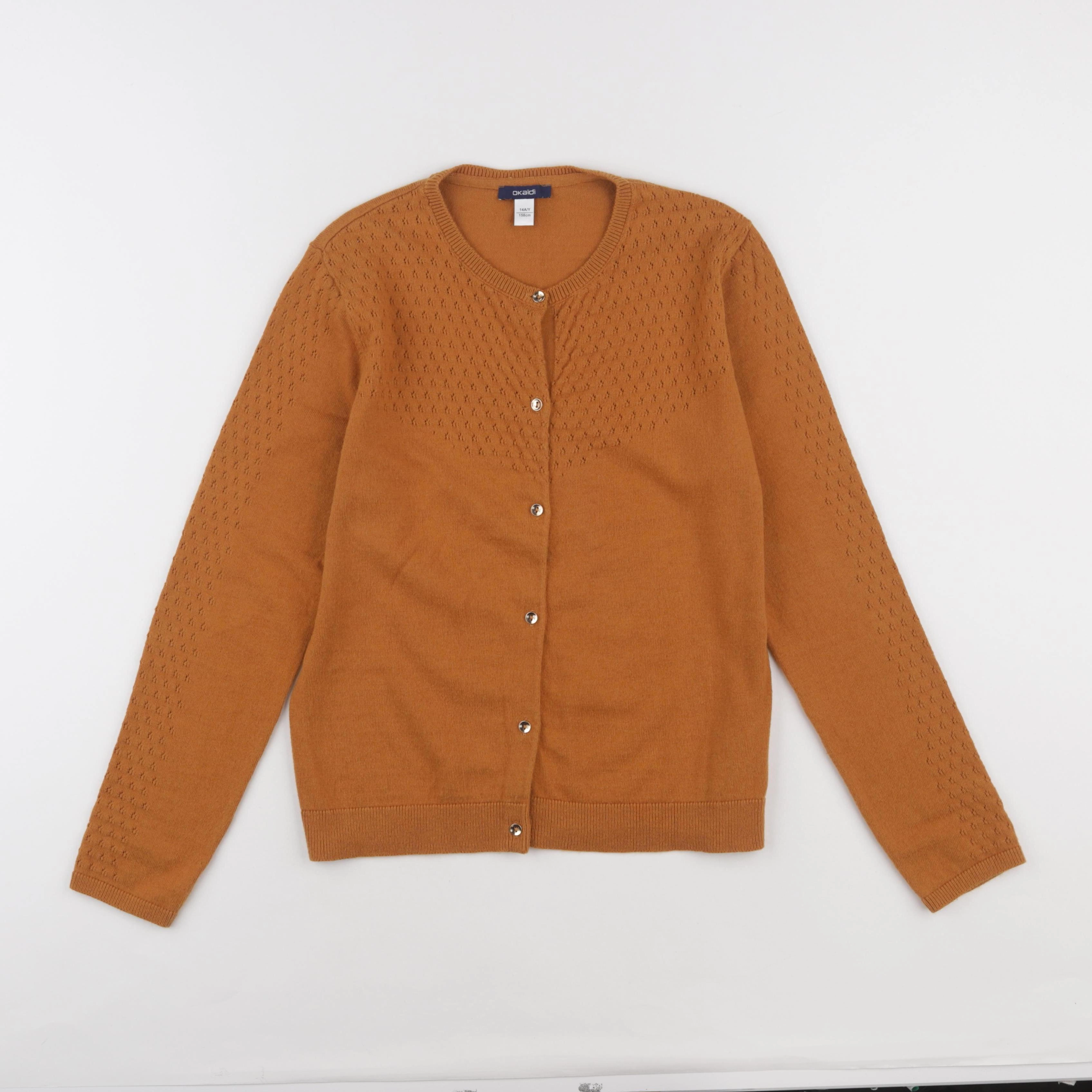 Okaidi - gilet marron - 14 ans