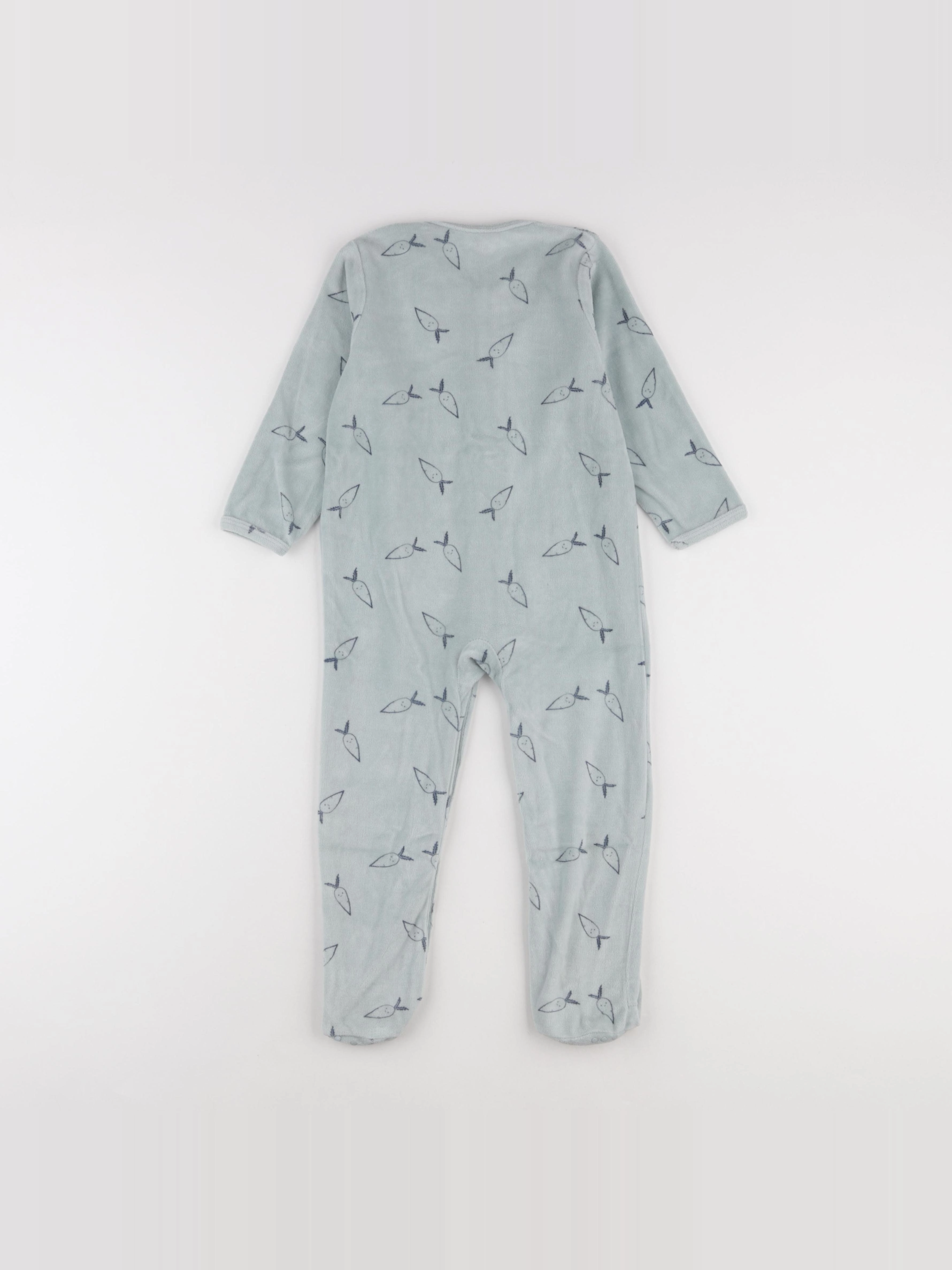 Vertbaudet - pyjama velours vert - 3 ans