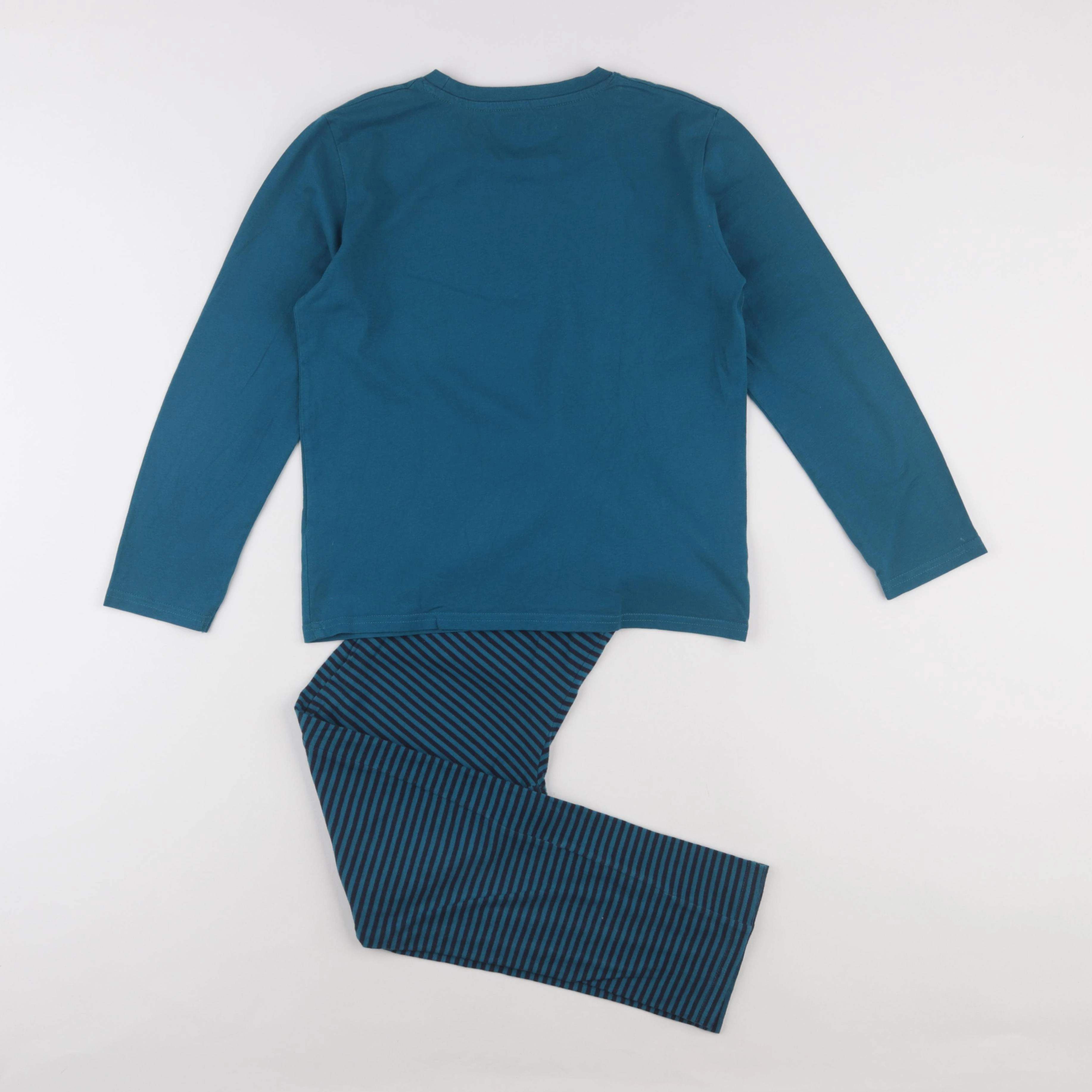 Vertbaudet - pyjama coton vert, bleu - 10 ans