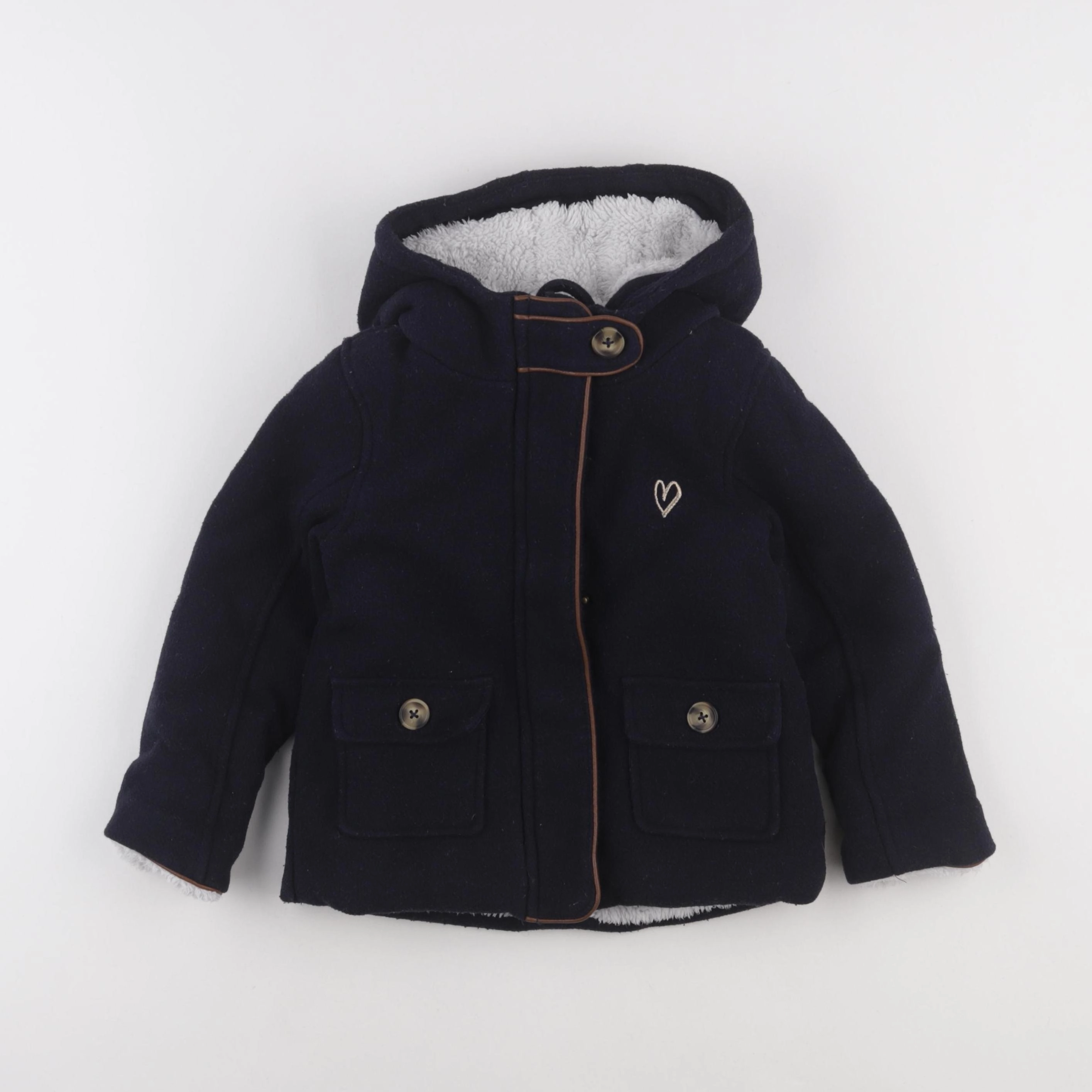 Vertbaudet - manteau bleu - 3 ans