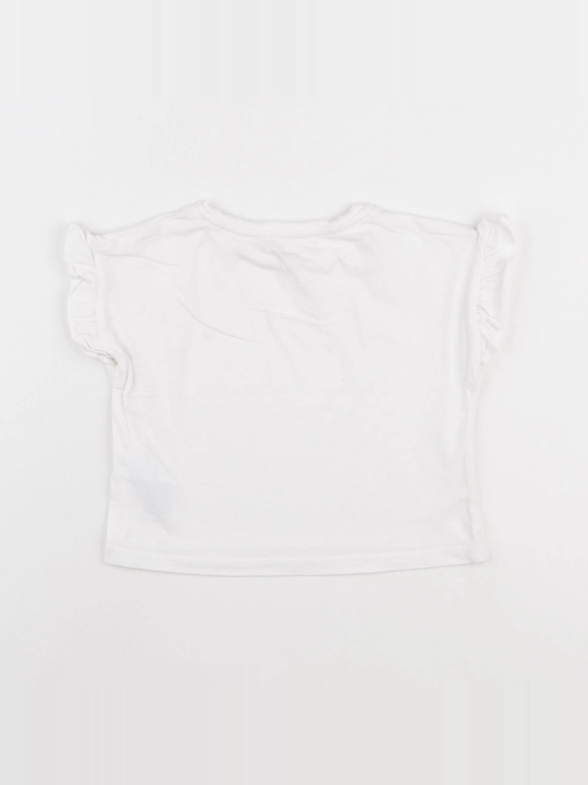Vertbaudet - tee-shirt blanc - 2 ans