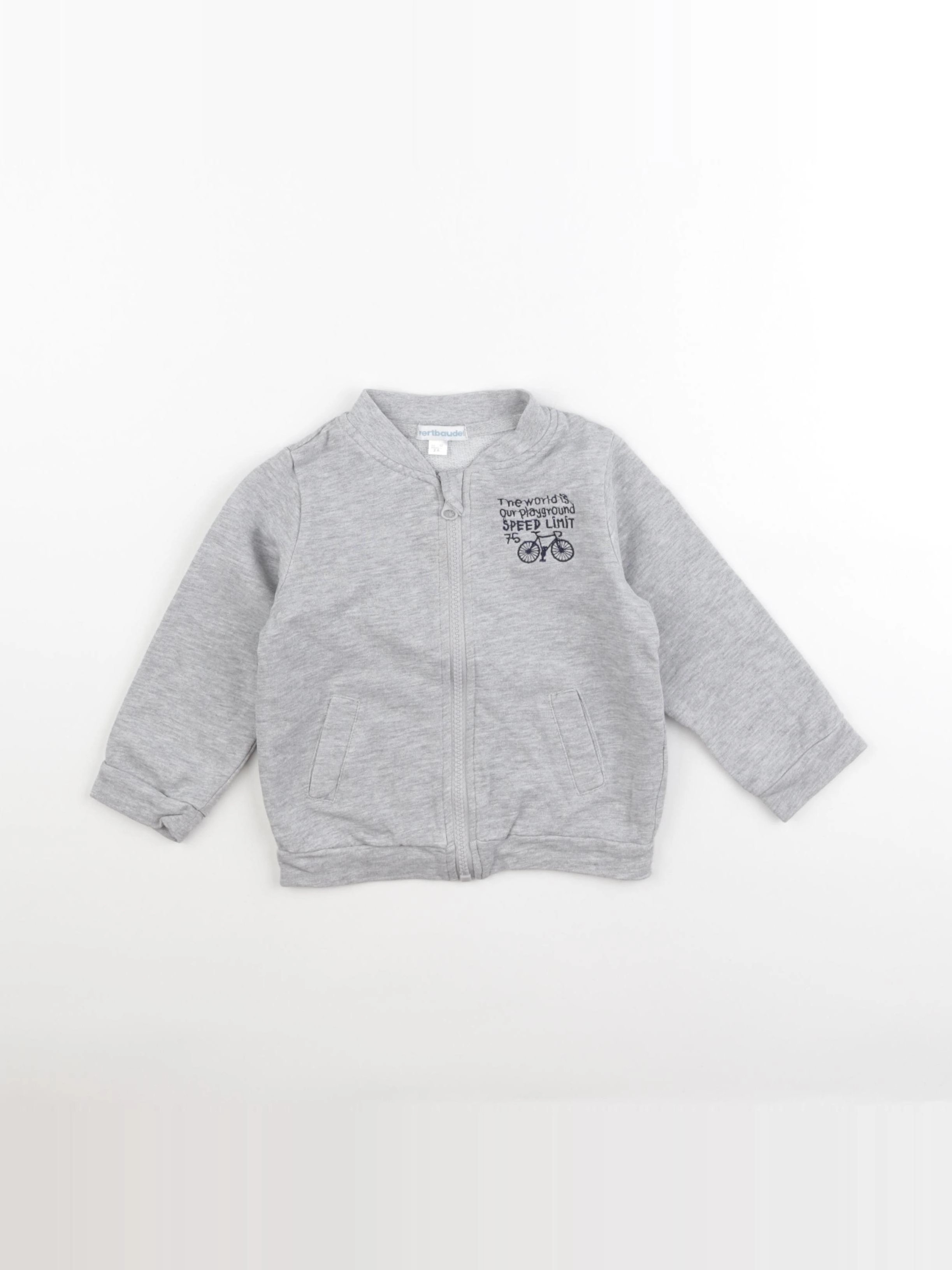 Vertbaudet - sweat gris - 2 ans