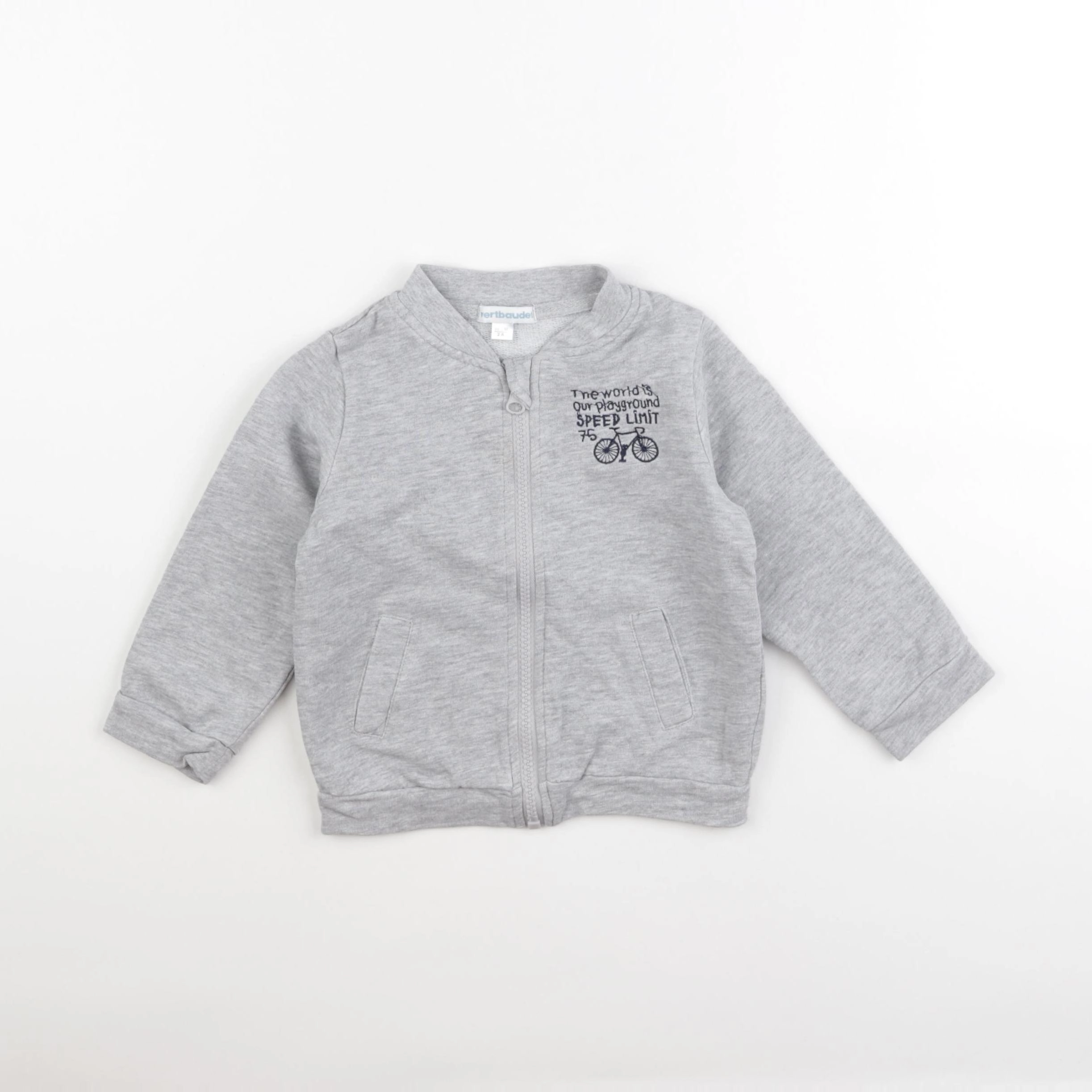 Vertbaudet - sweat gris - 2 ans