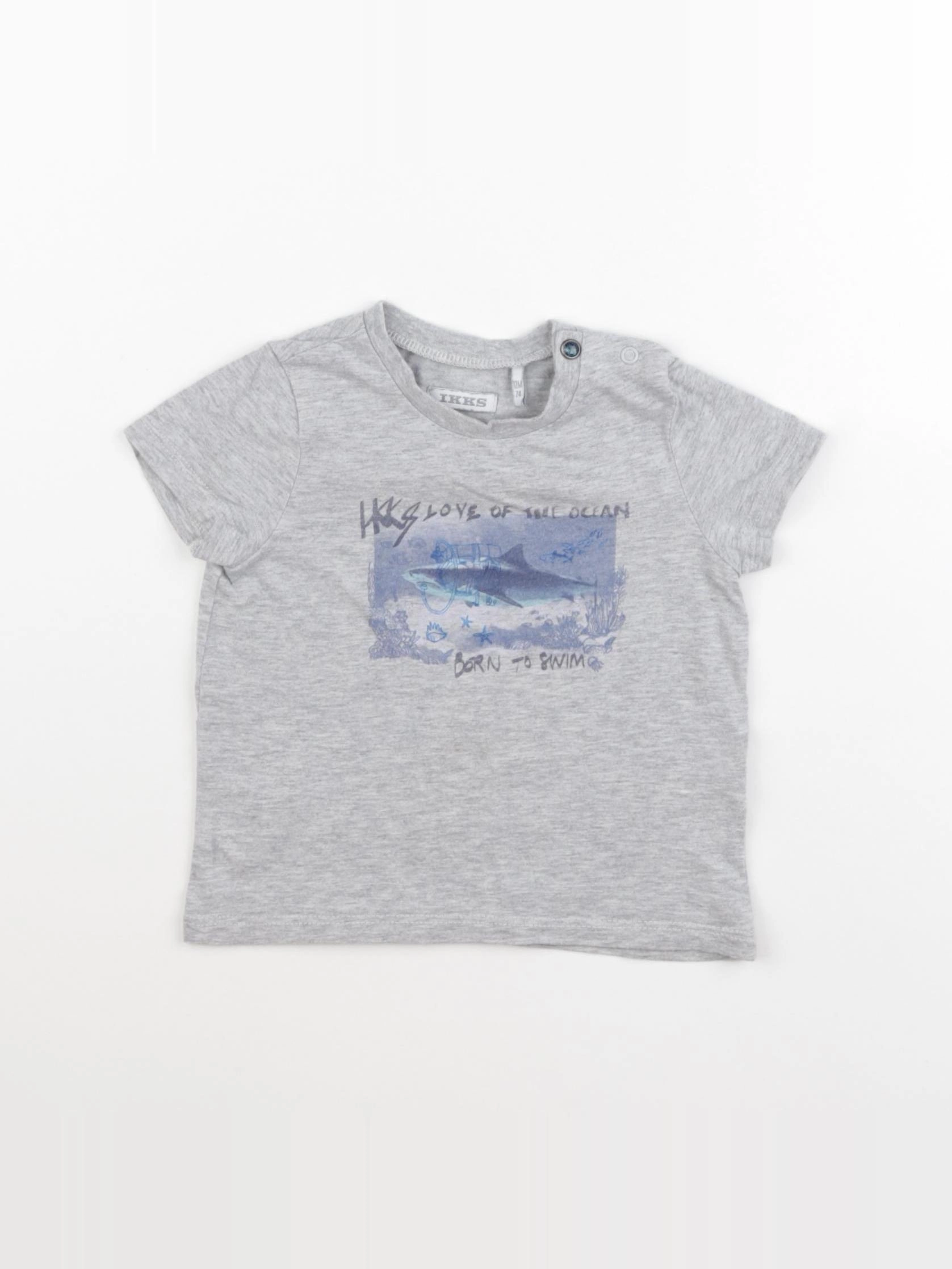 IKKS - tee-shirt gris - 12 mois